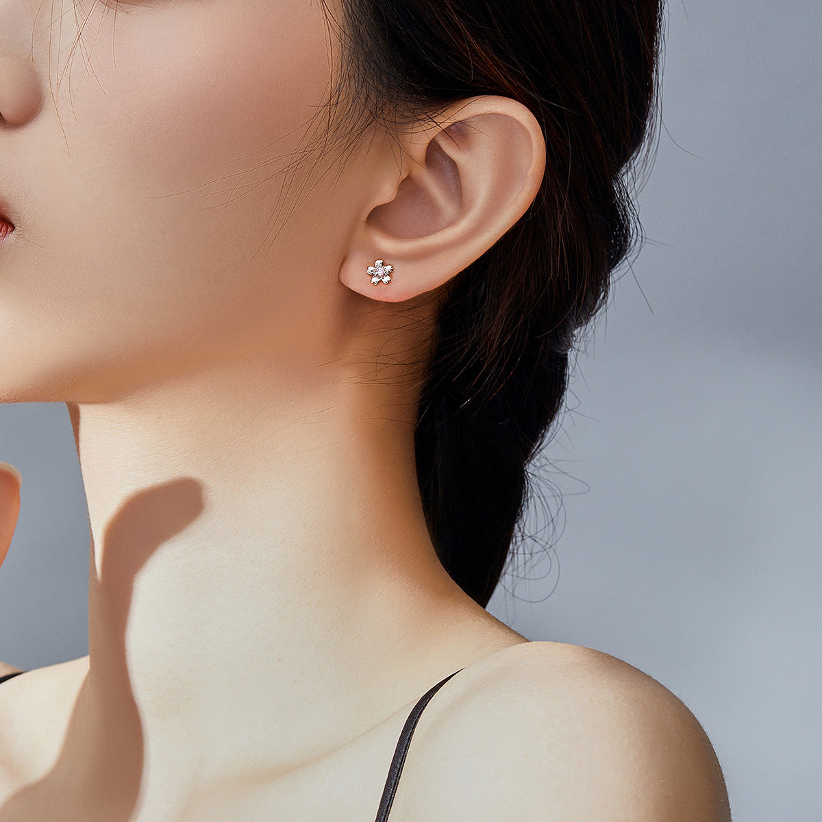 Sterling Silver CZ Pavé Earrings