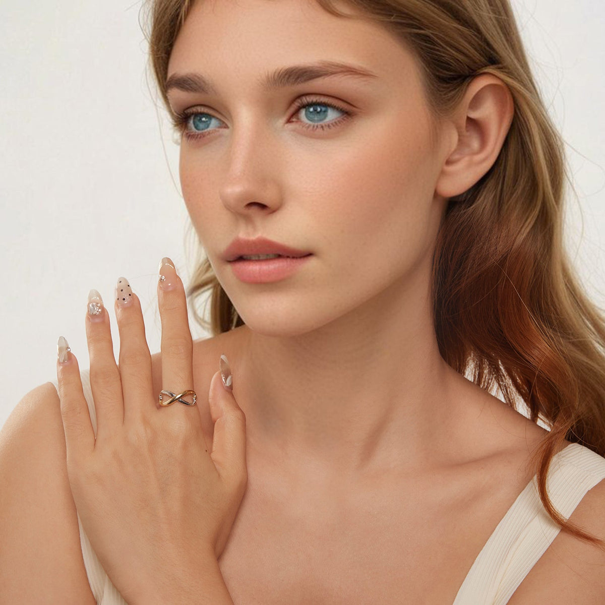 Sterling Silver White Gold Plated Ring