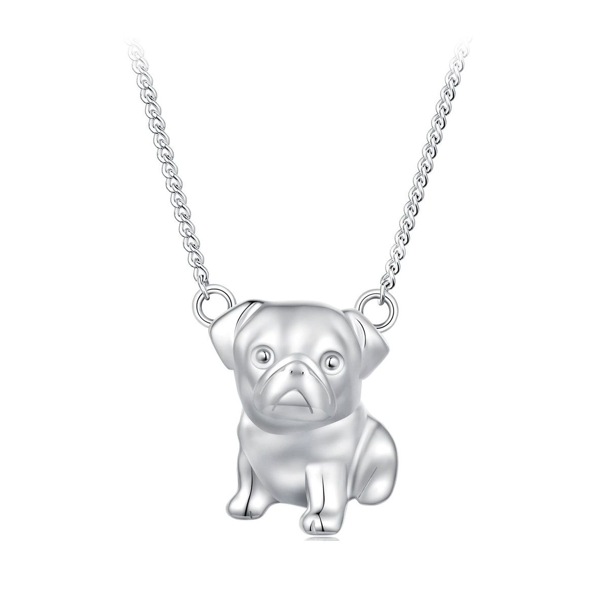 Sterling Silver Platinum Plated Pendant Necklace