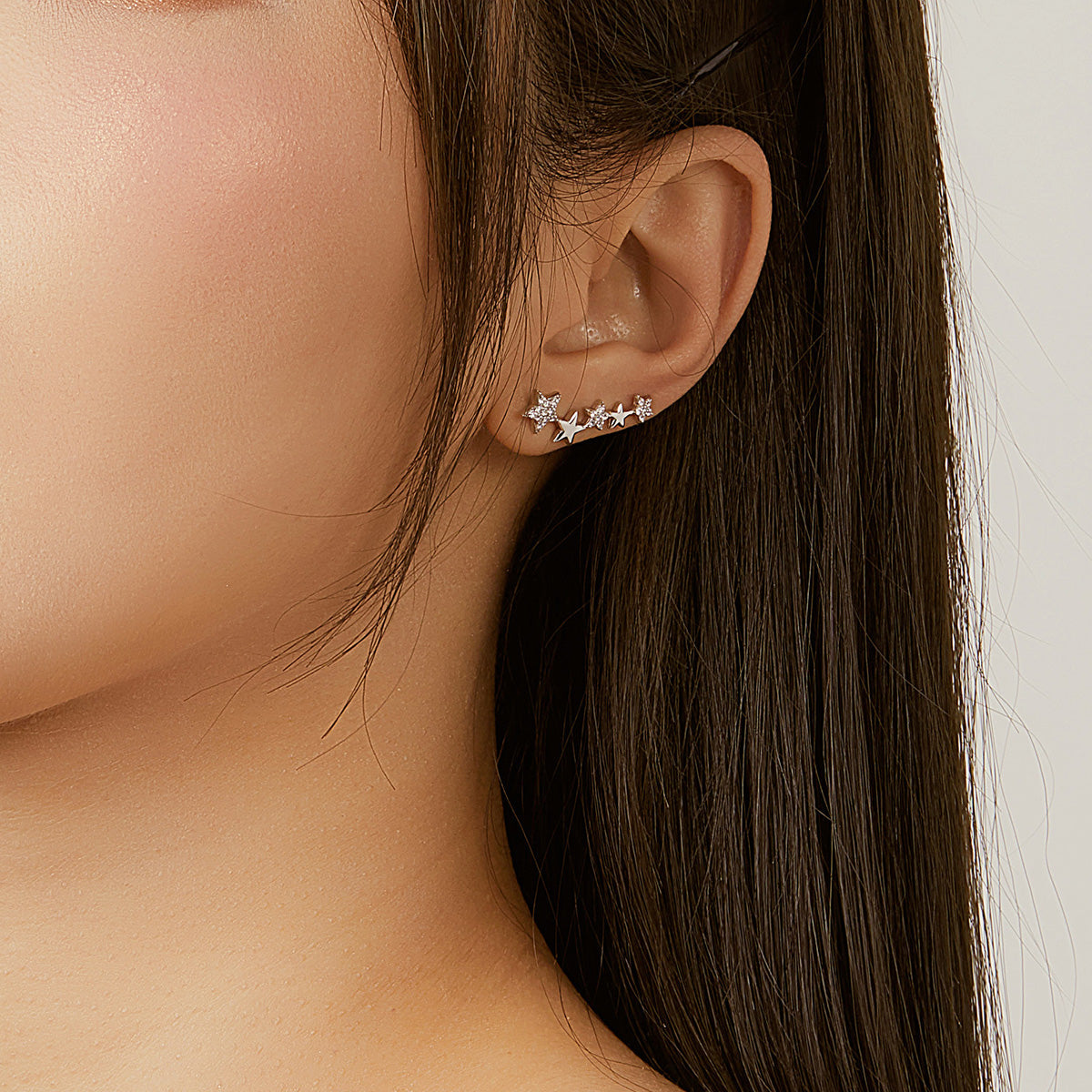 Sterling Silver Pavé Cubic Zirconia Earrings