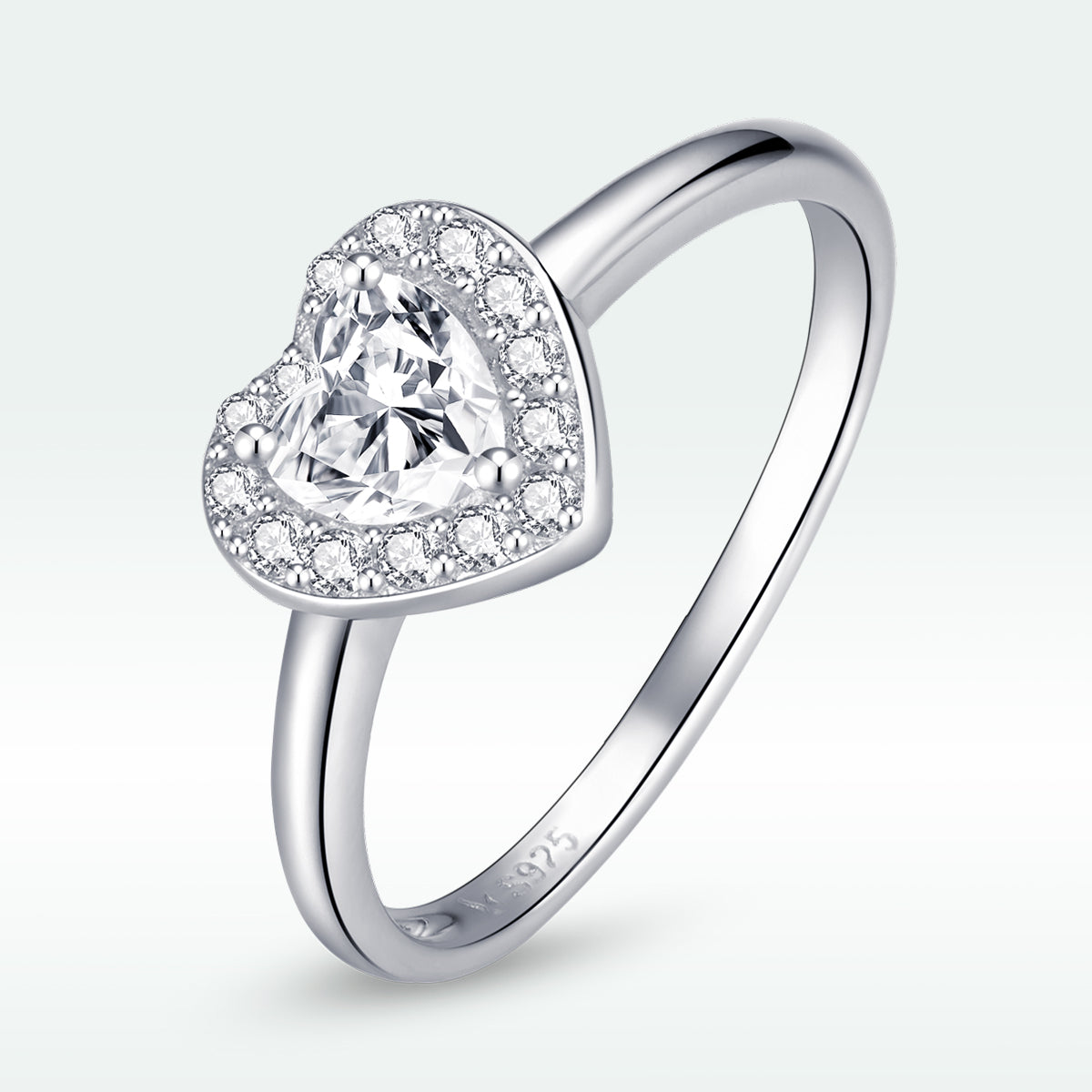 Sterling Silver CZ Pavé Love Ring