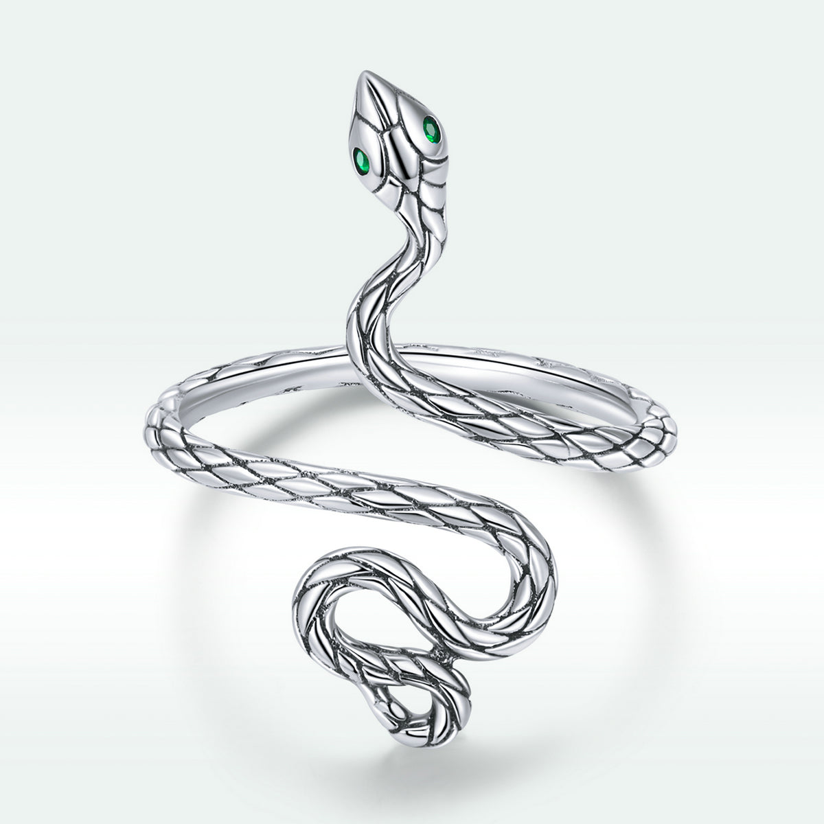 Sterling Silver Oxidized CZ Pavé Ring