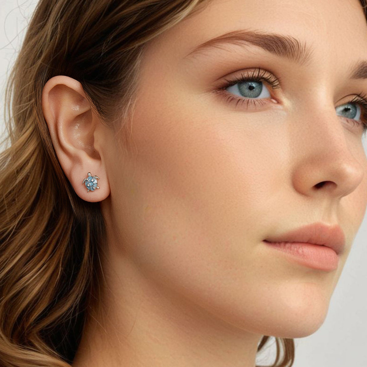 Sterling Silver Enamel CZ Earrings