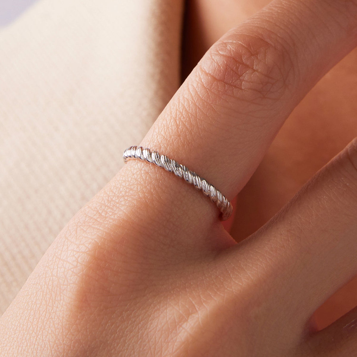 Sterling Silver White Gold Plated Ring