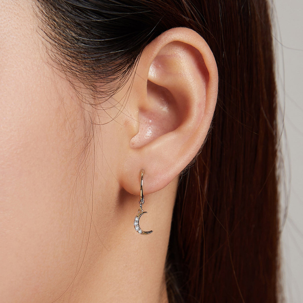 Sterling Silver Pavé Cubic Zirconia Hoop Earrings