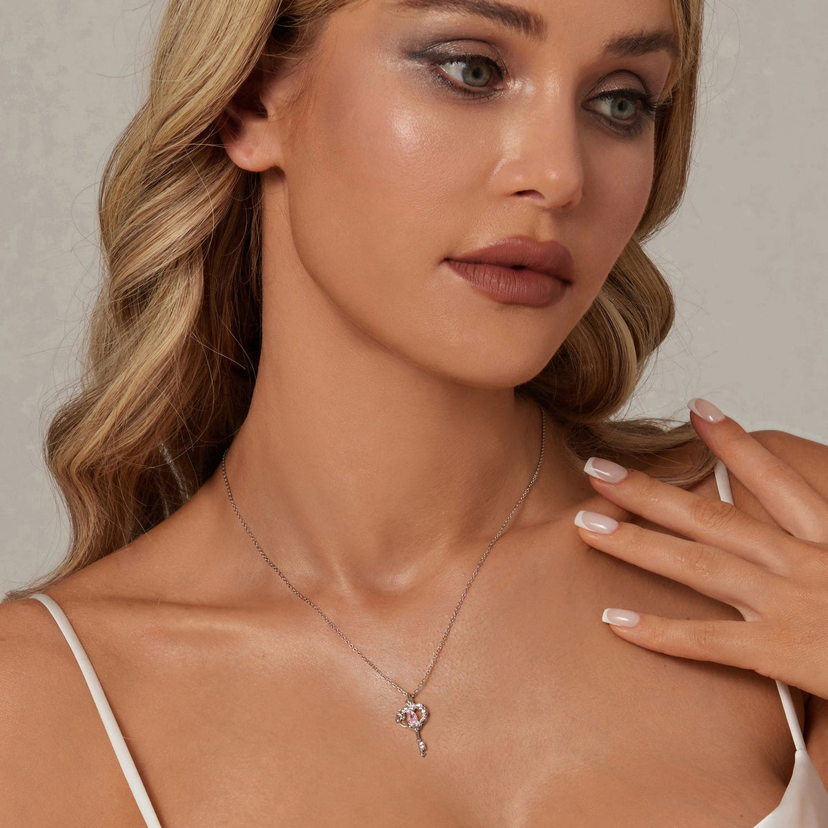 Sterling Silver Pavé Cubic Zirconia Necklace