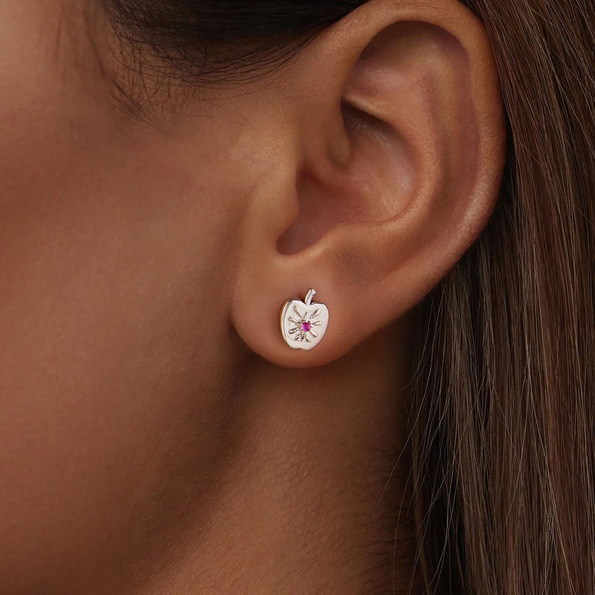 Sterling Silver Synthetic Spinel, Enamel Earrings