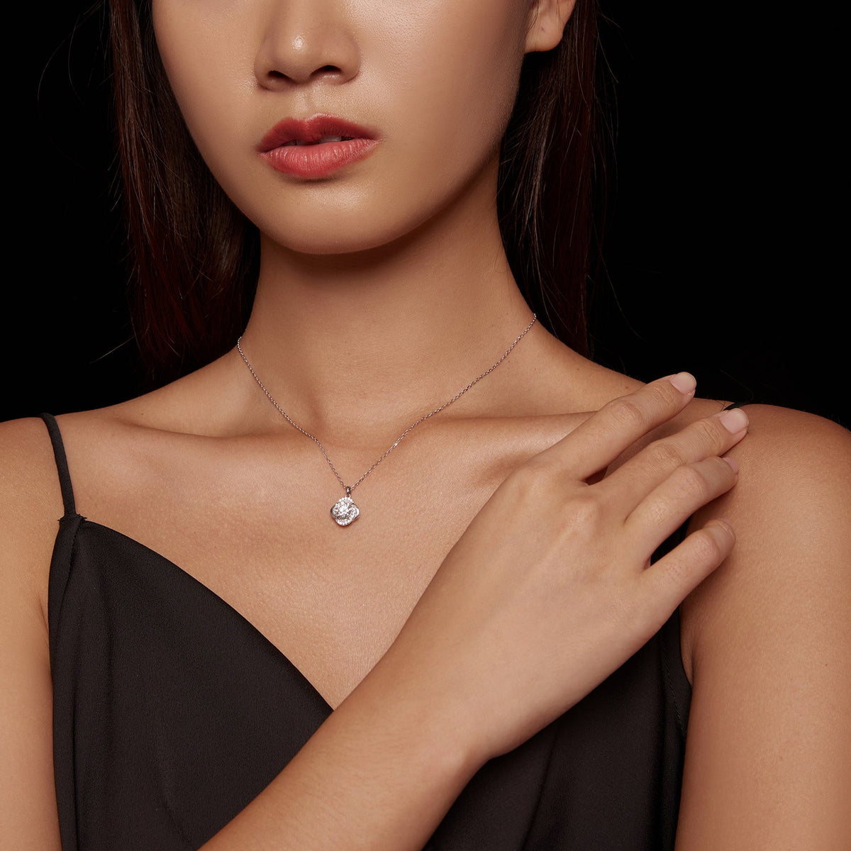 Sterling Silver Moissanite Pendant Necklace