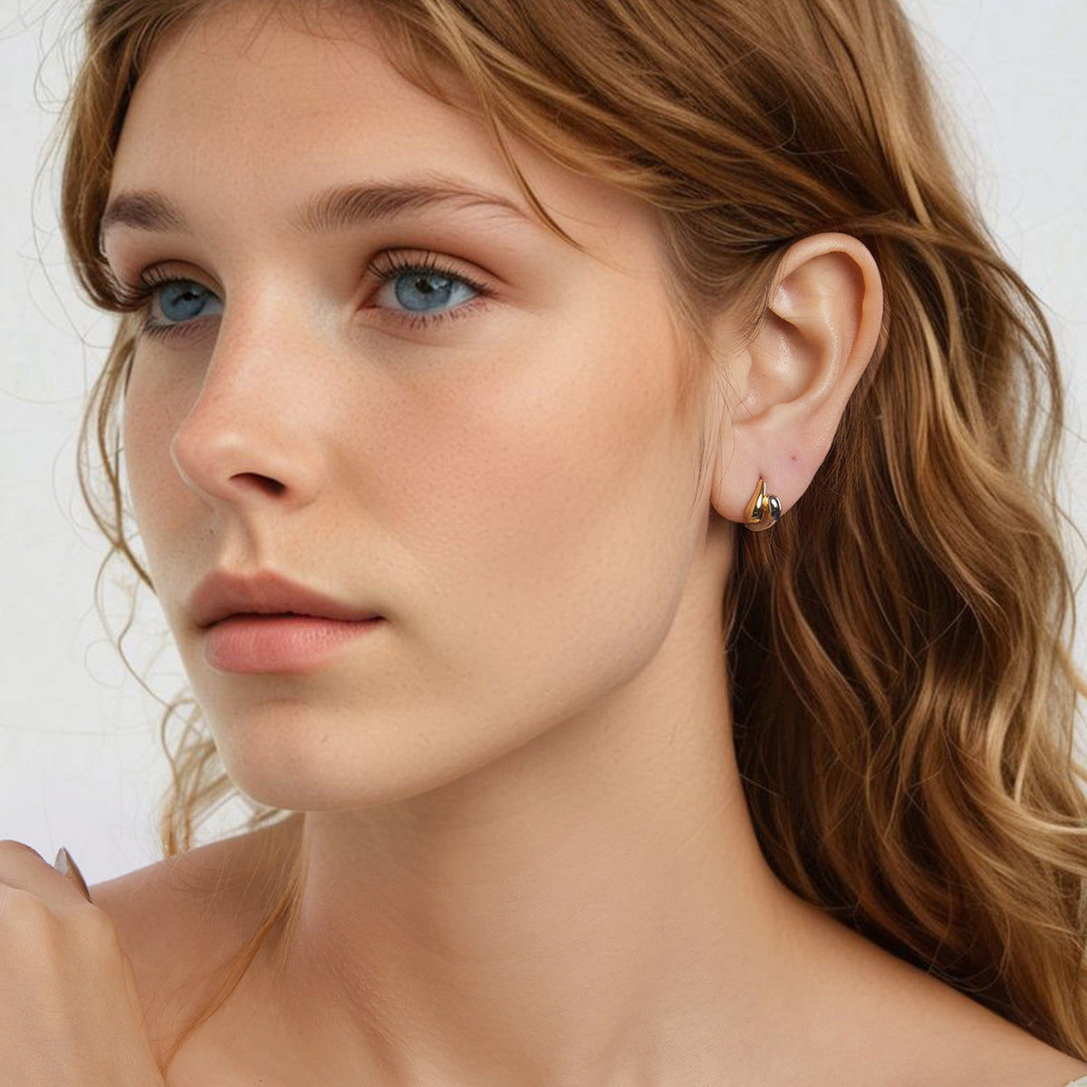 Sterling Silver Gold & White Gold Plated Earrings