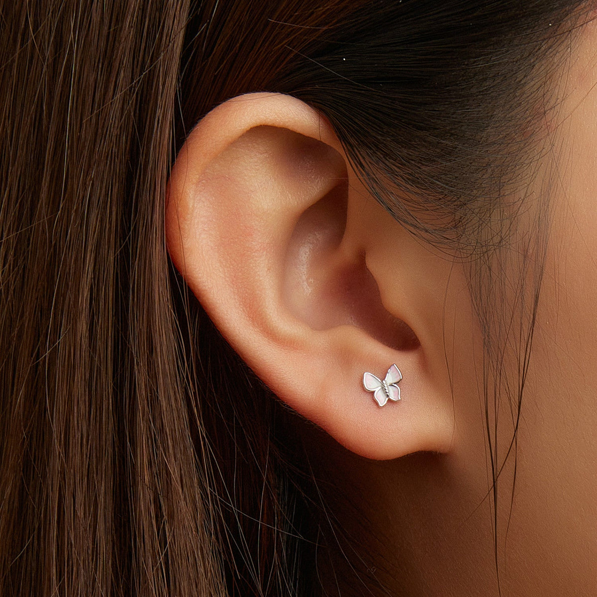 Sterling Silver Enamel Process Earrings