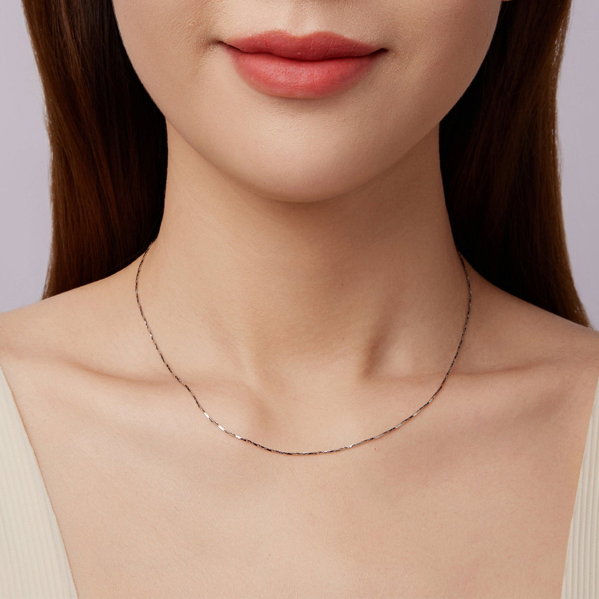 Sterling Silver White Gold Plated Necklace