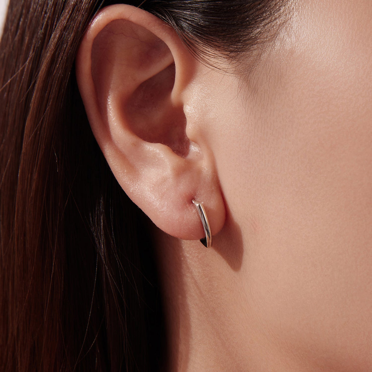 Oxidized Sterling Silver Hoop Earrings