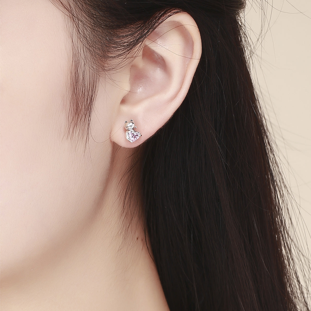 Sterling Silver Pavé Oxidized Earrings