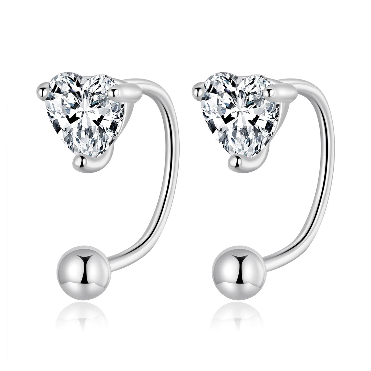 Sterling Silver CZ Pavé Earrings