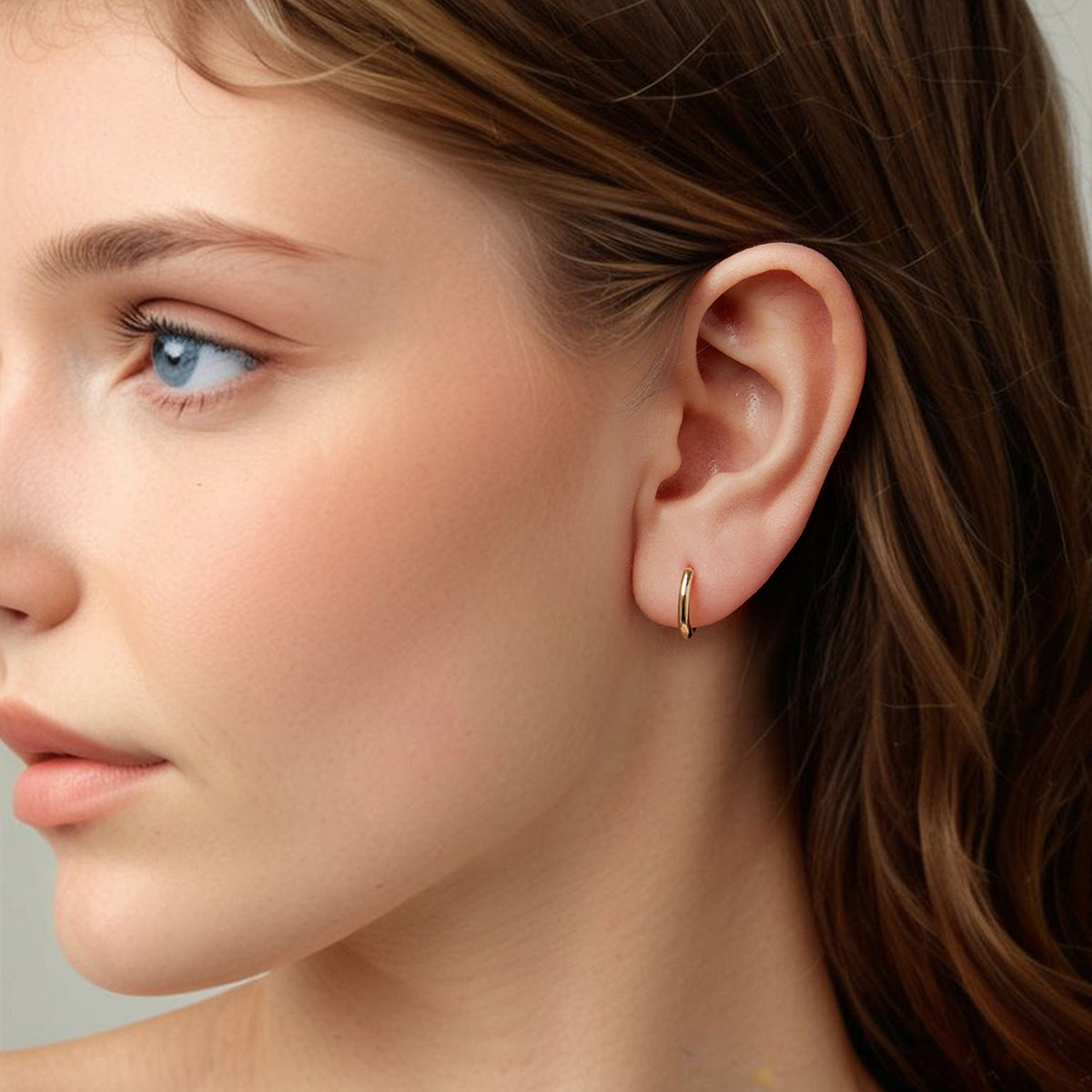 Sterling Silver White Gold Plated Earrings