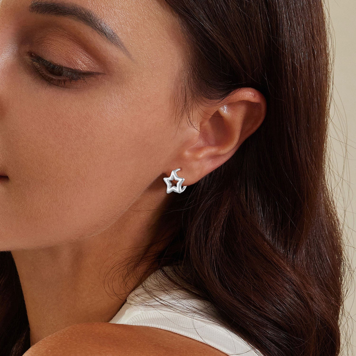 Sterling Silver Oxidized 1cm Hoop Earrings