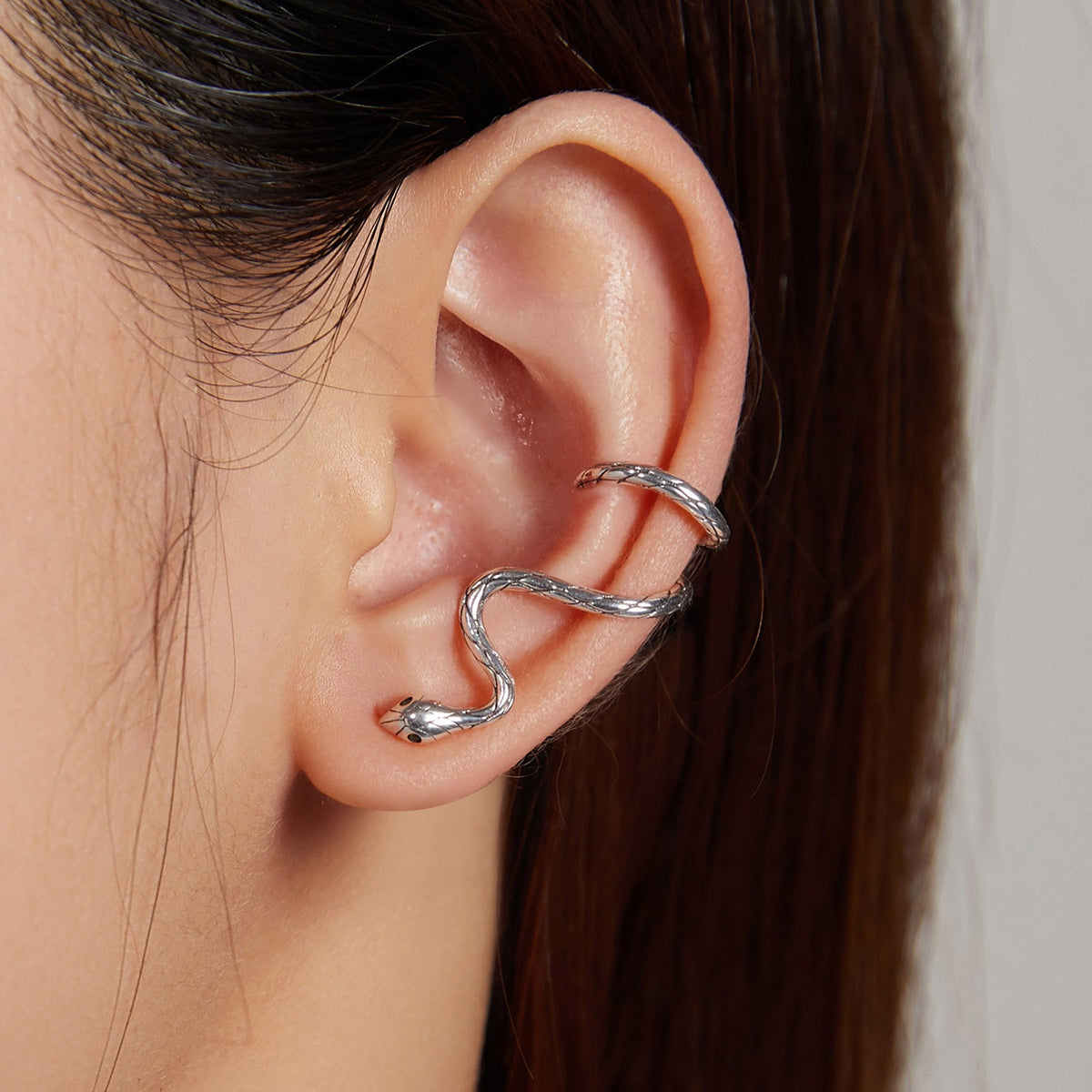 Sterling Silver Oxidized Pavé CZ Earrings