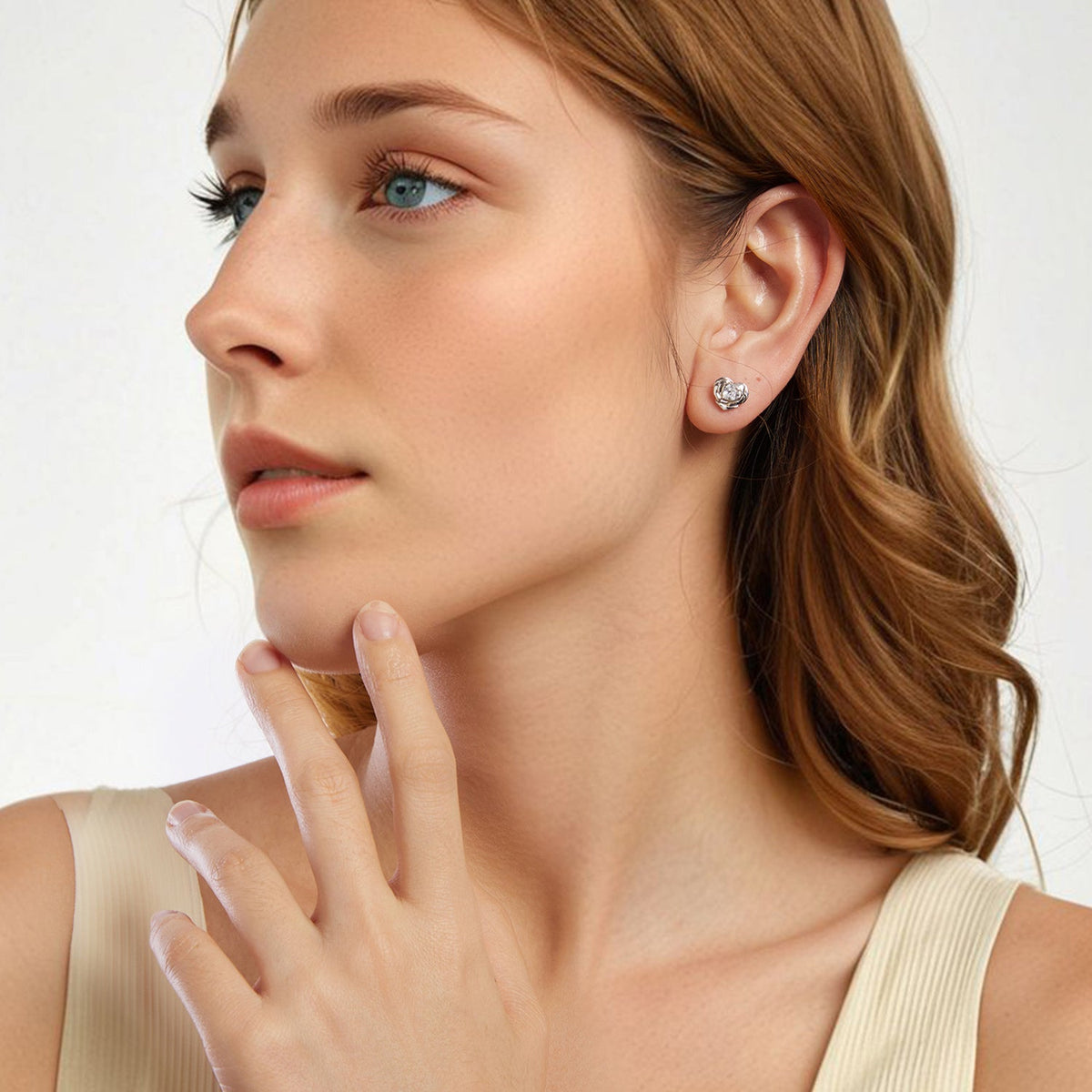 Sterling Silver Cubic Zirconia Pave Earrings