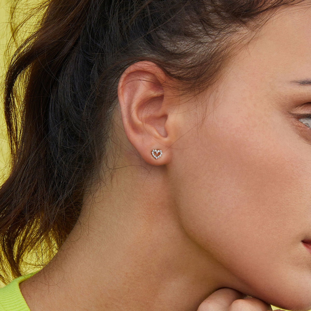 Sterling Silver CZ Pavé Earrings
