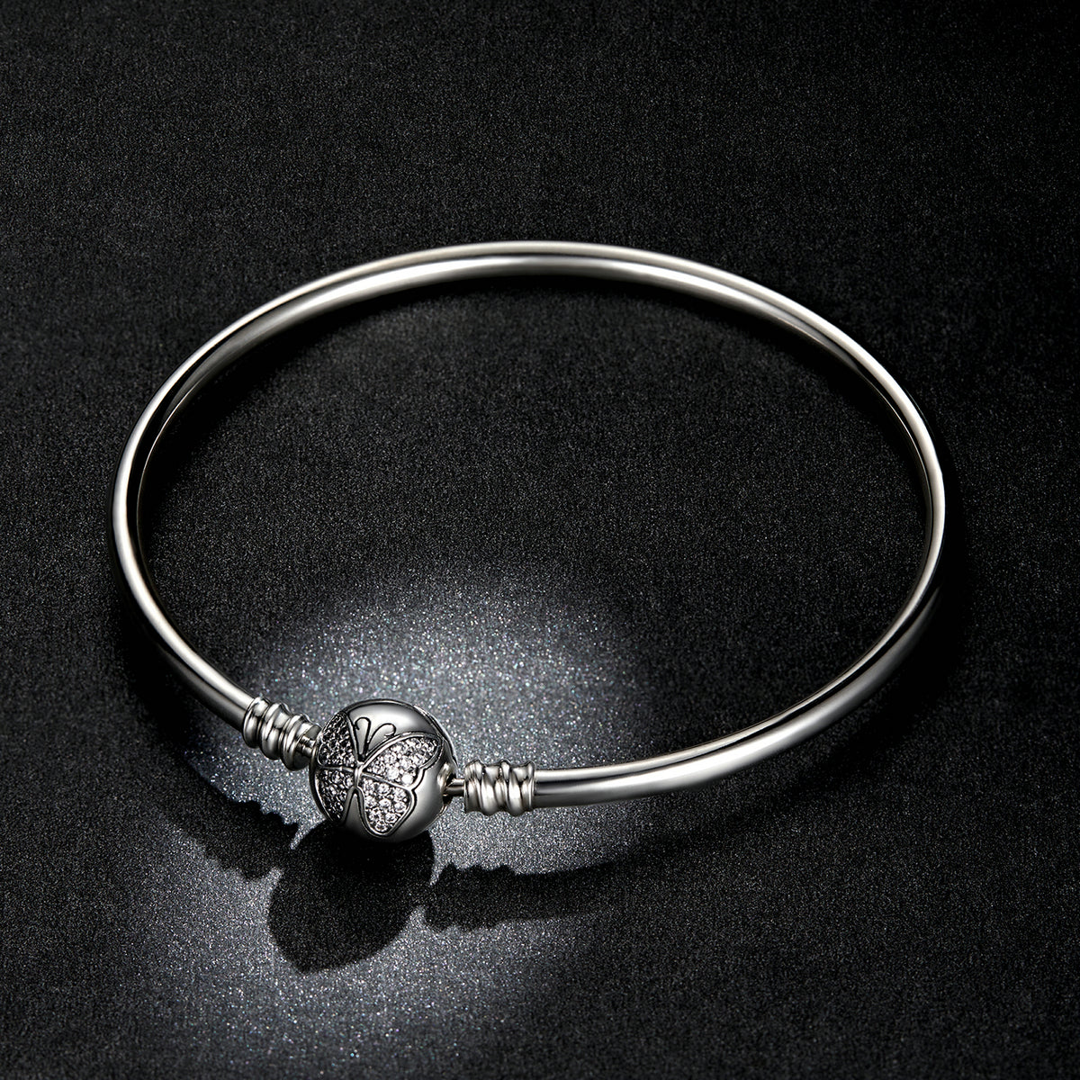 Sterling Silver Oxidized CZ Bracelet