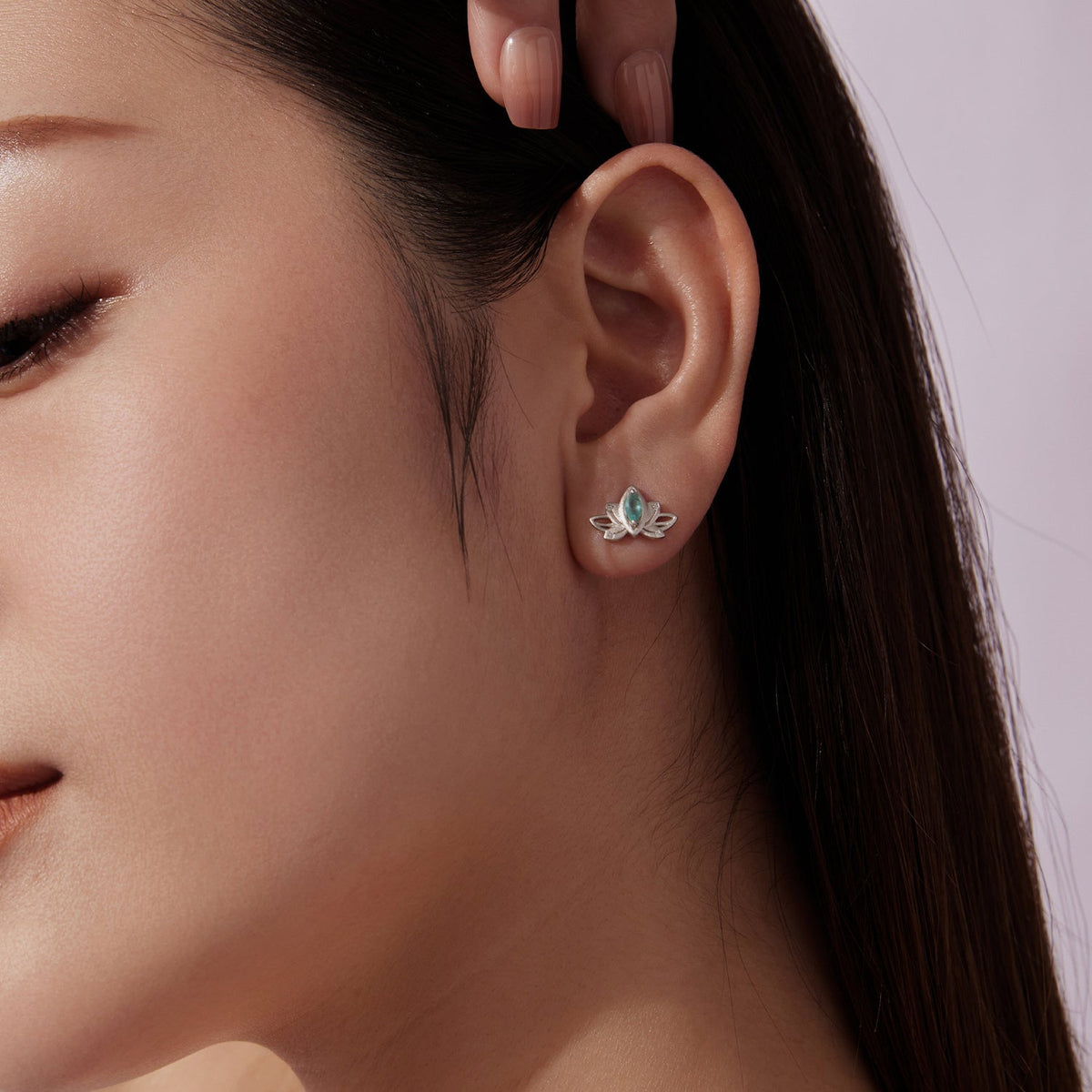 White Gold Plated Pavé CZ Drop Earrings