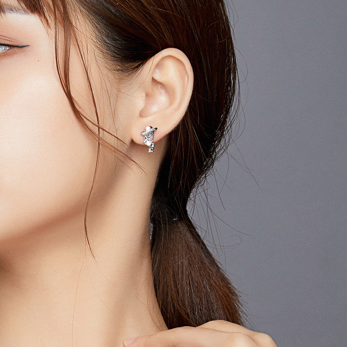 S925 Oxidized Silver Earrings