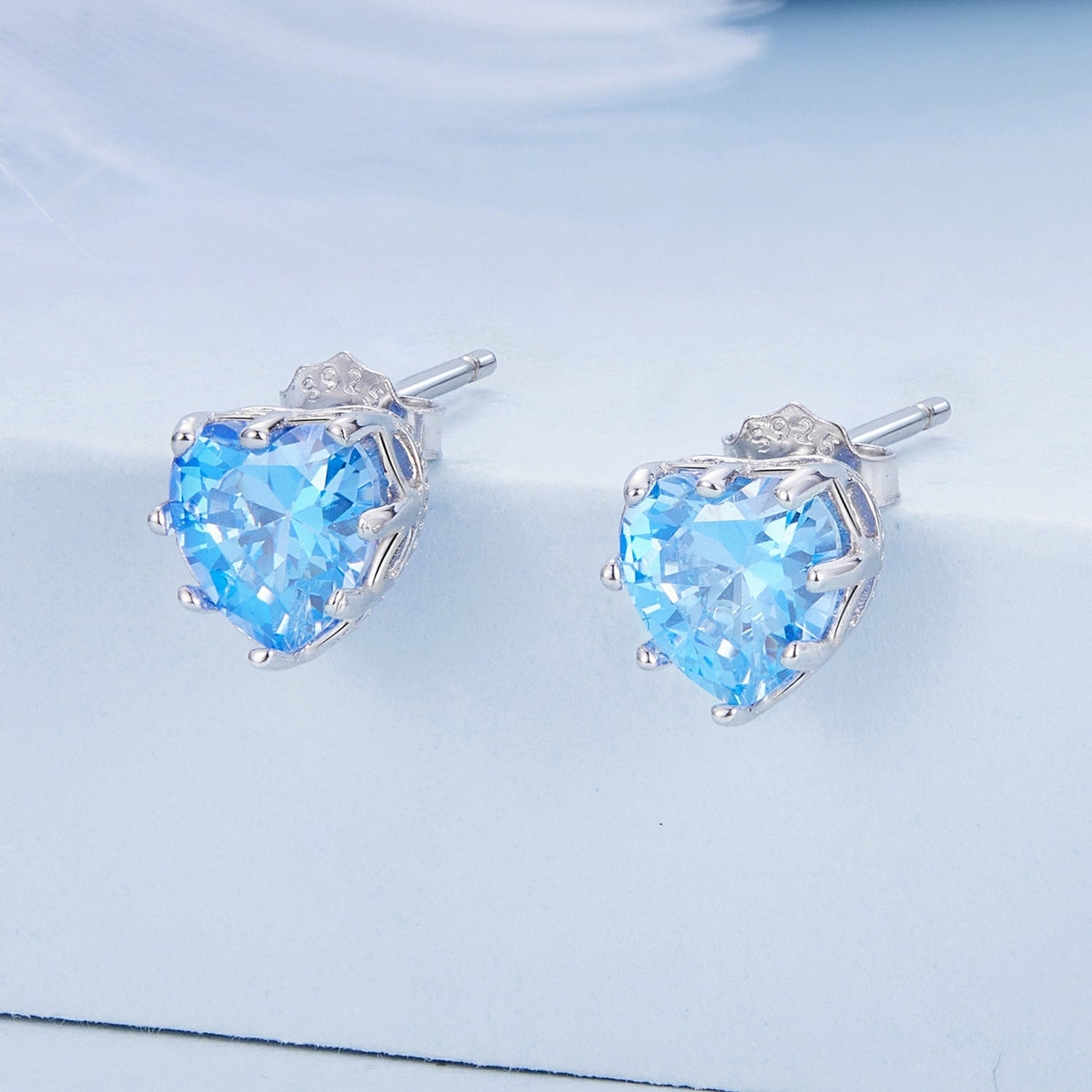 Sterling Silver Pavé CZ Stud Earrings