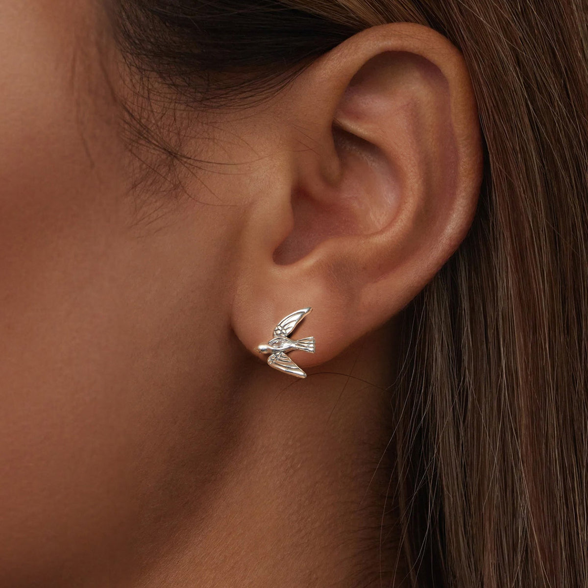 Sterling Silver Oxidized Cubic Zirconia Pavé Earrings