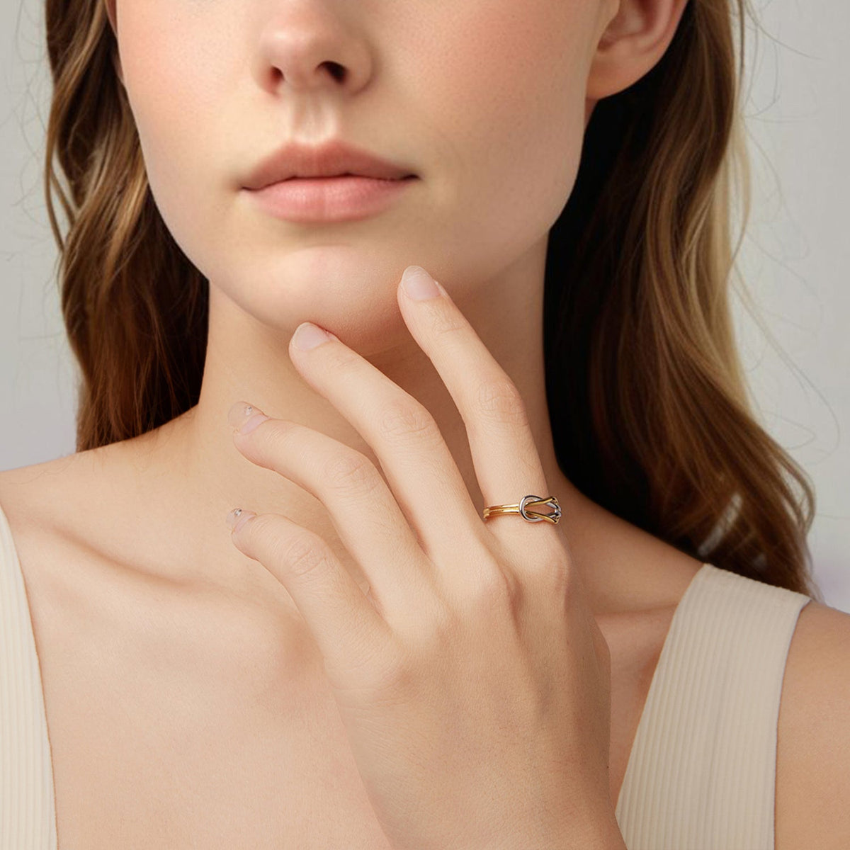 Sterling Silver Plated White Gold Ring