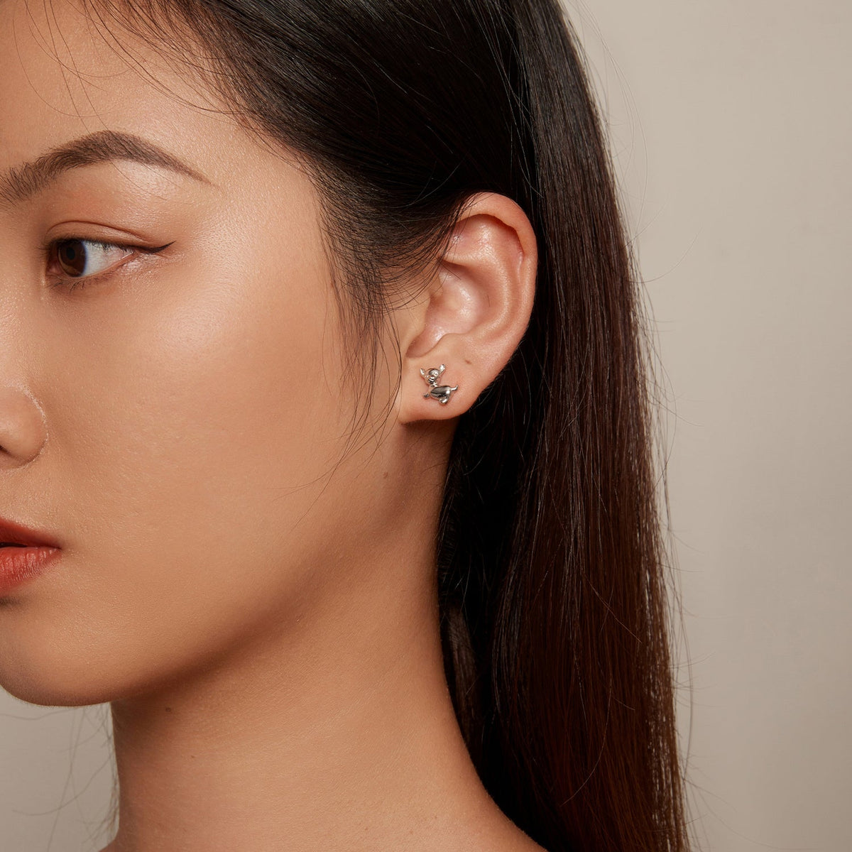 Sterling Silver Platinum Plated Earrings