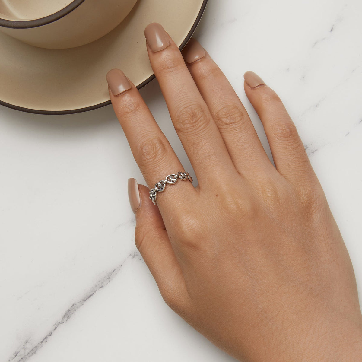 Oxidized Sterling Silver Ring