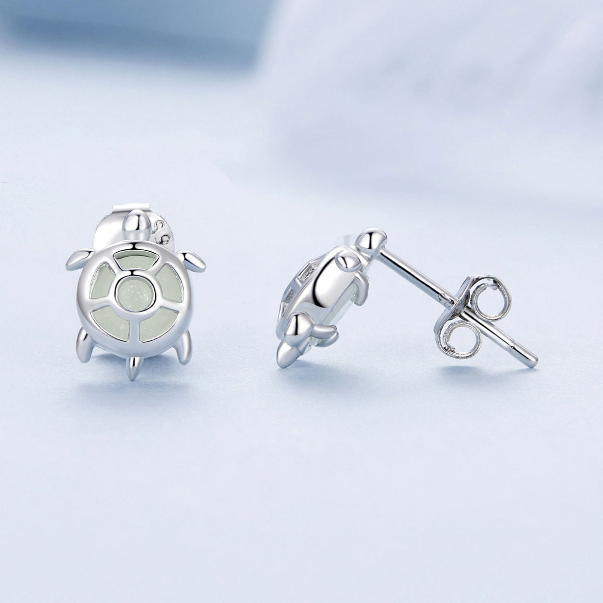 Sterling Silver Luminous Stone Earrings