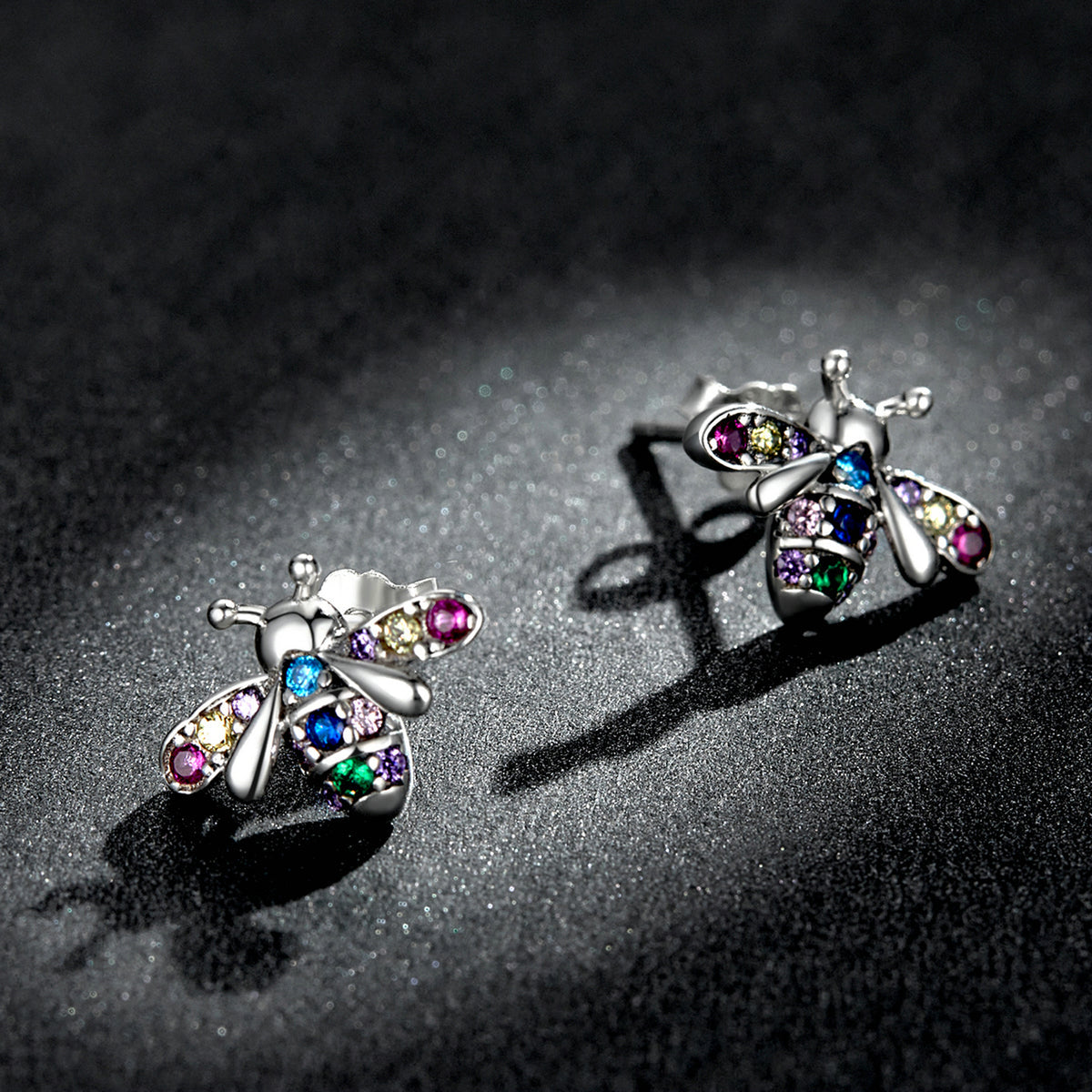 Sterling Silver Pavé Cubic Zirconia Earrings