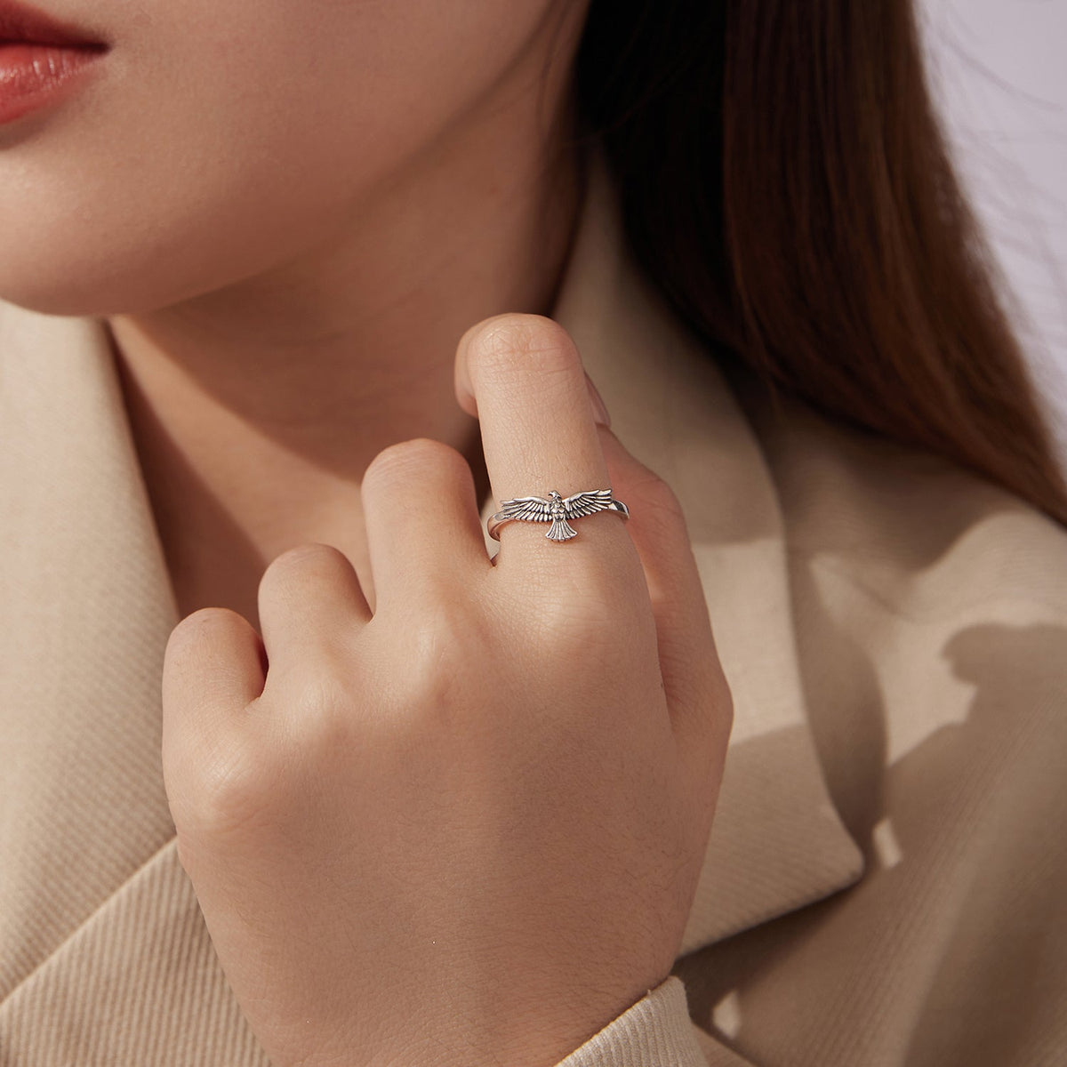 Oxidized Sterling Silver Band Ring