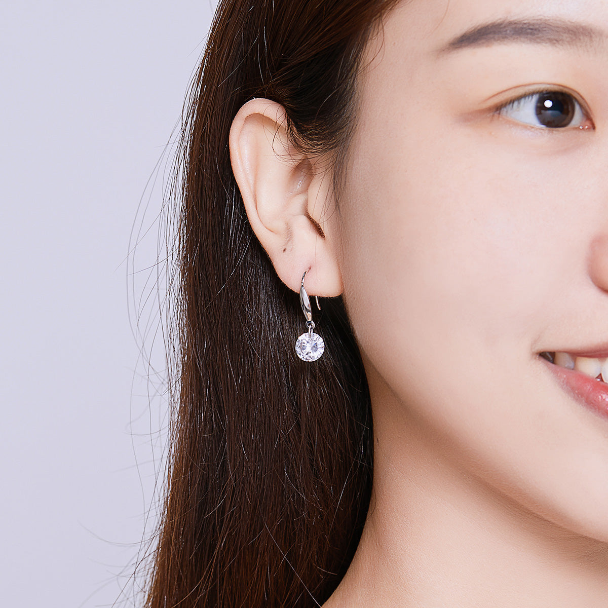 Sterling Silver Pavé Cubic Zirconia Earrings