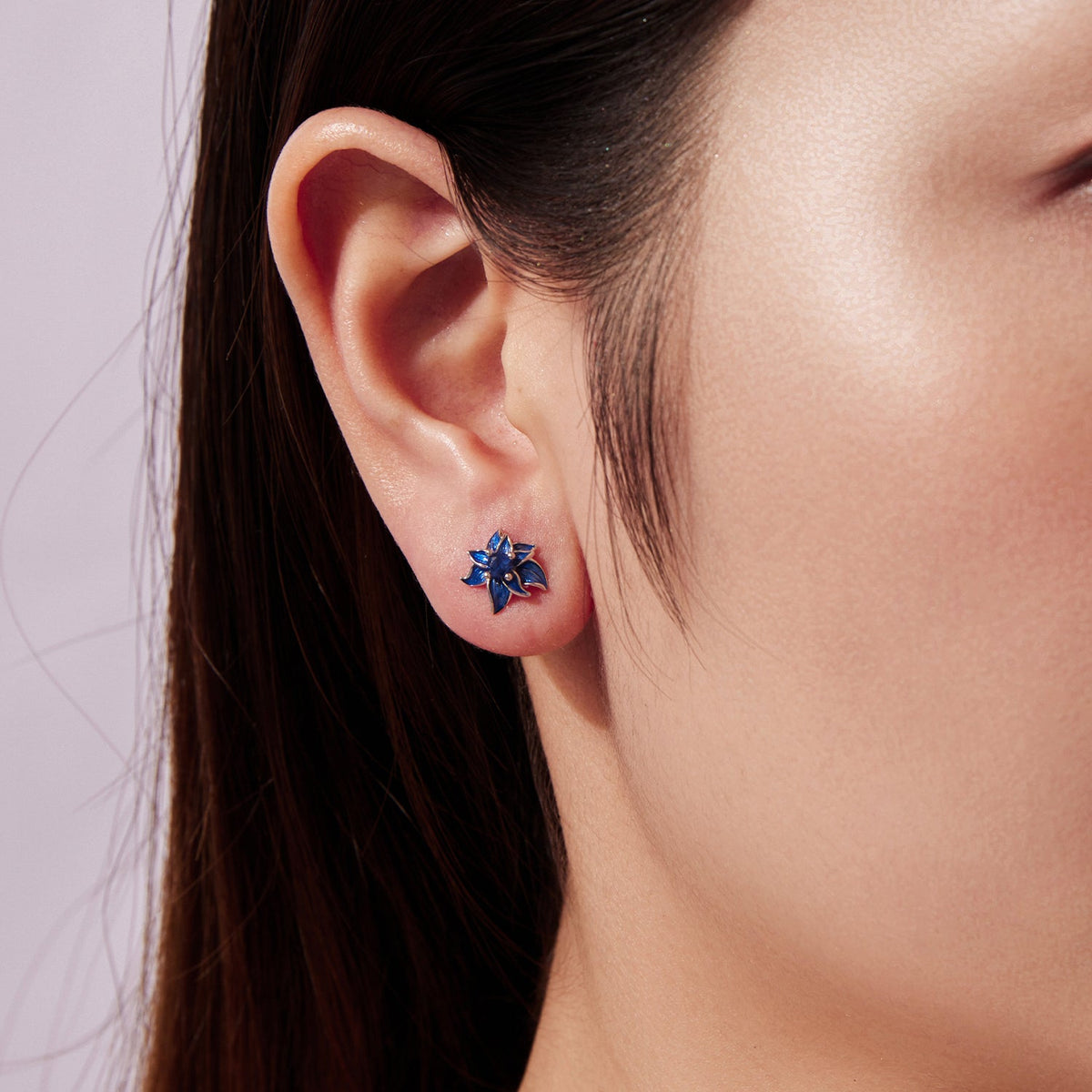 Sterling Silver Enamel and Pavé CZ Earrings