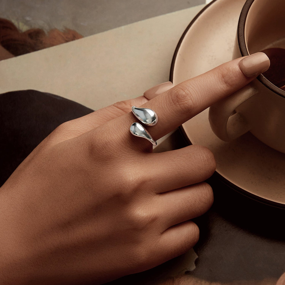 Sterling Silver Gold Plated Slim Band Ring