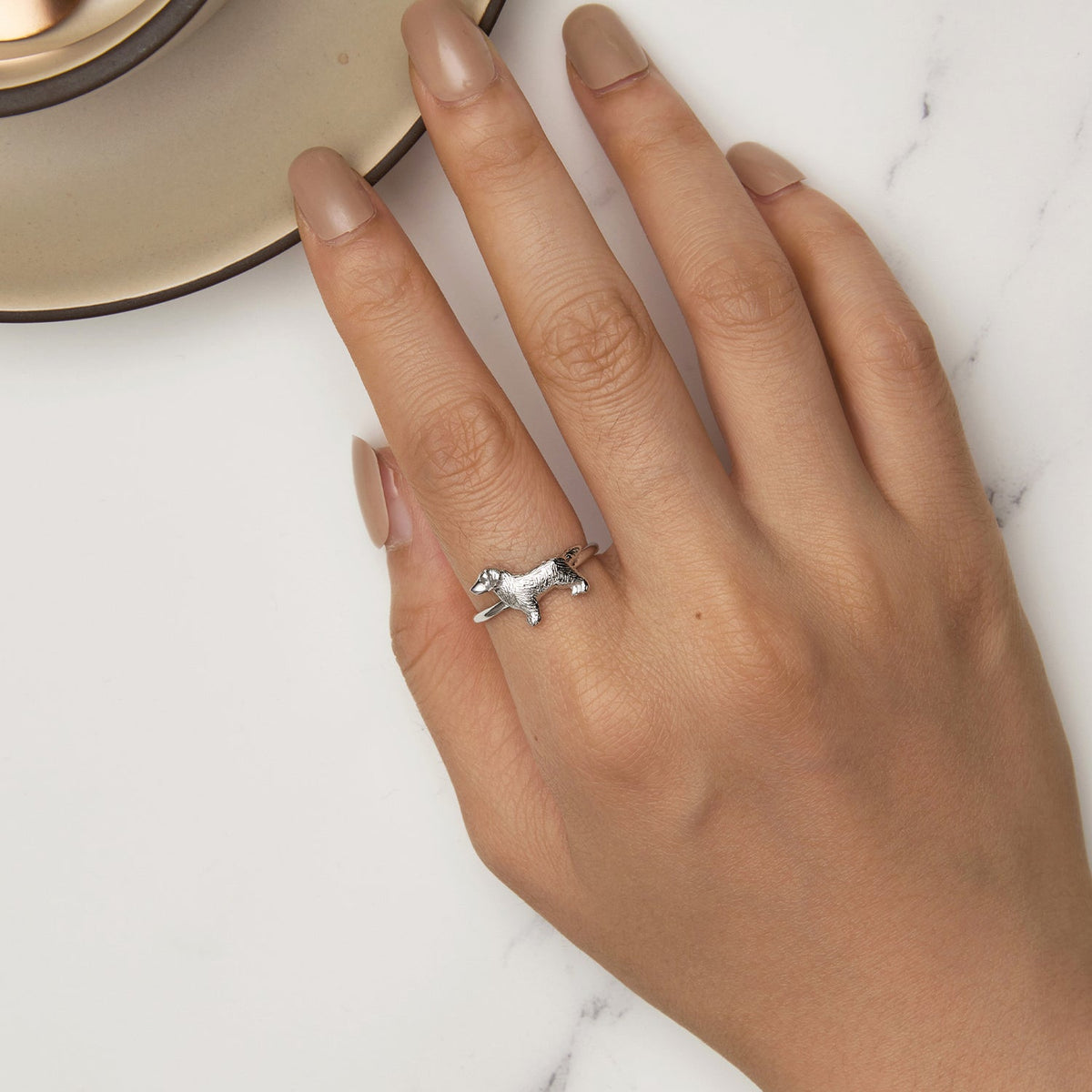 Sterling Silver Dog Ring