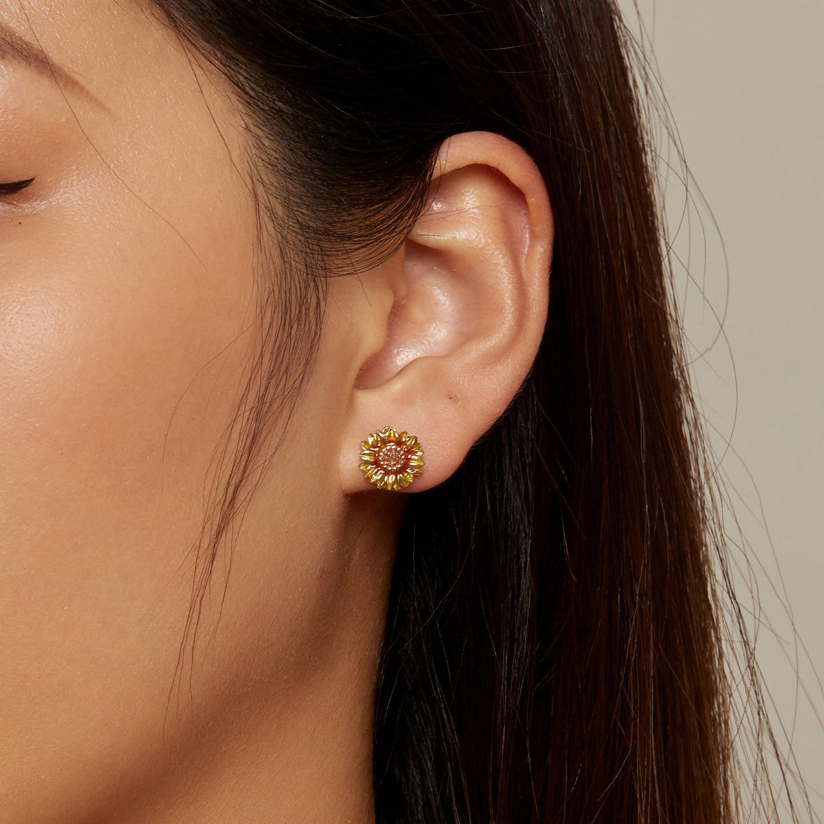 Sterling Silver Enamel & Glass Earrings