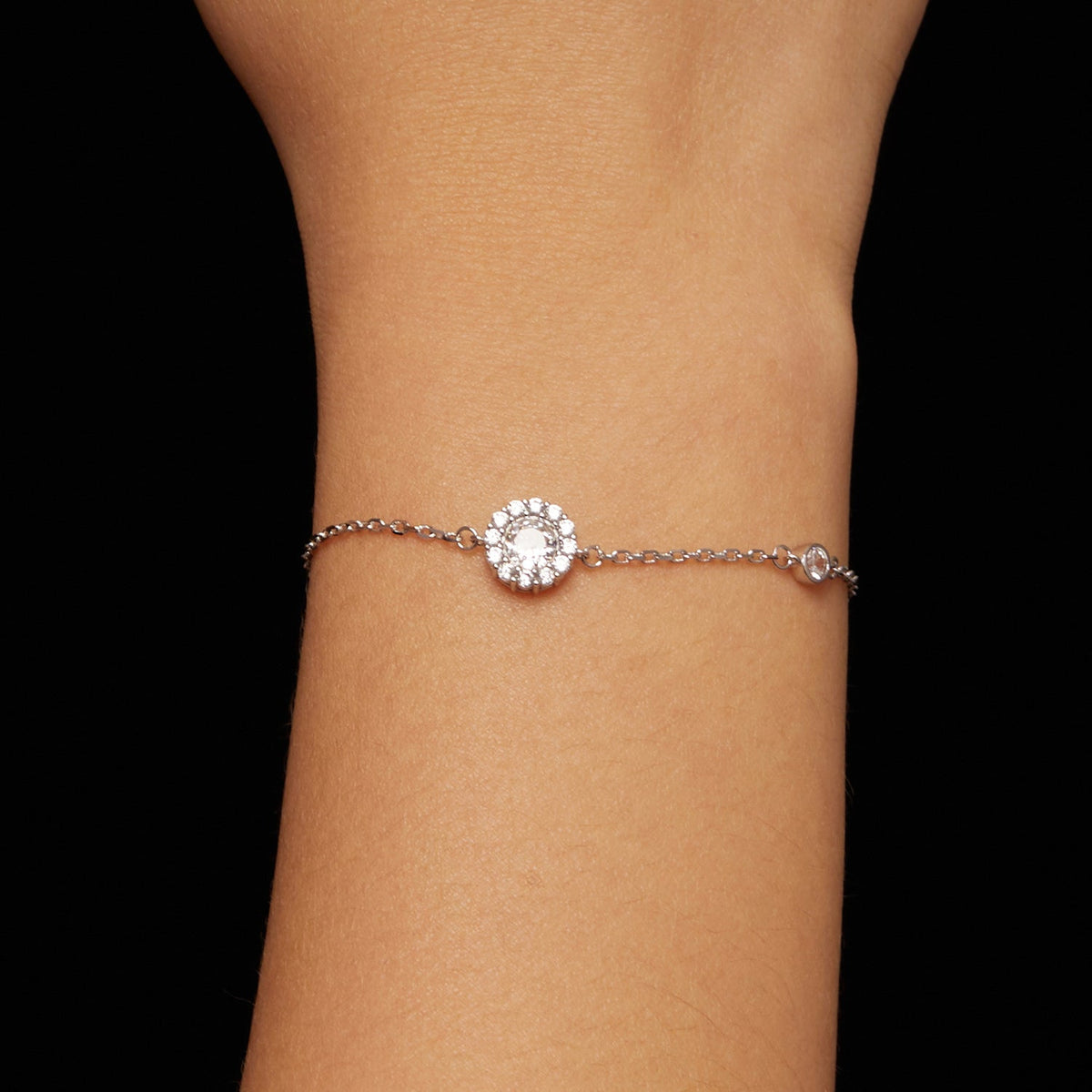Sterling Silver Moissanite Pavé Bracelet