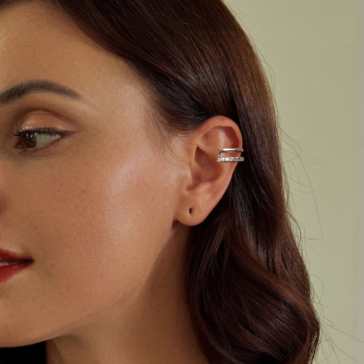 Sterling Silver Pavé Cubic Zirconia Earrings
