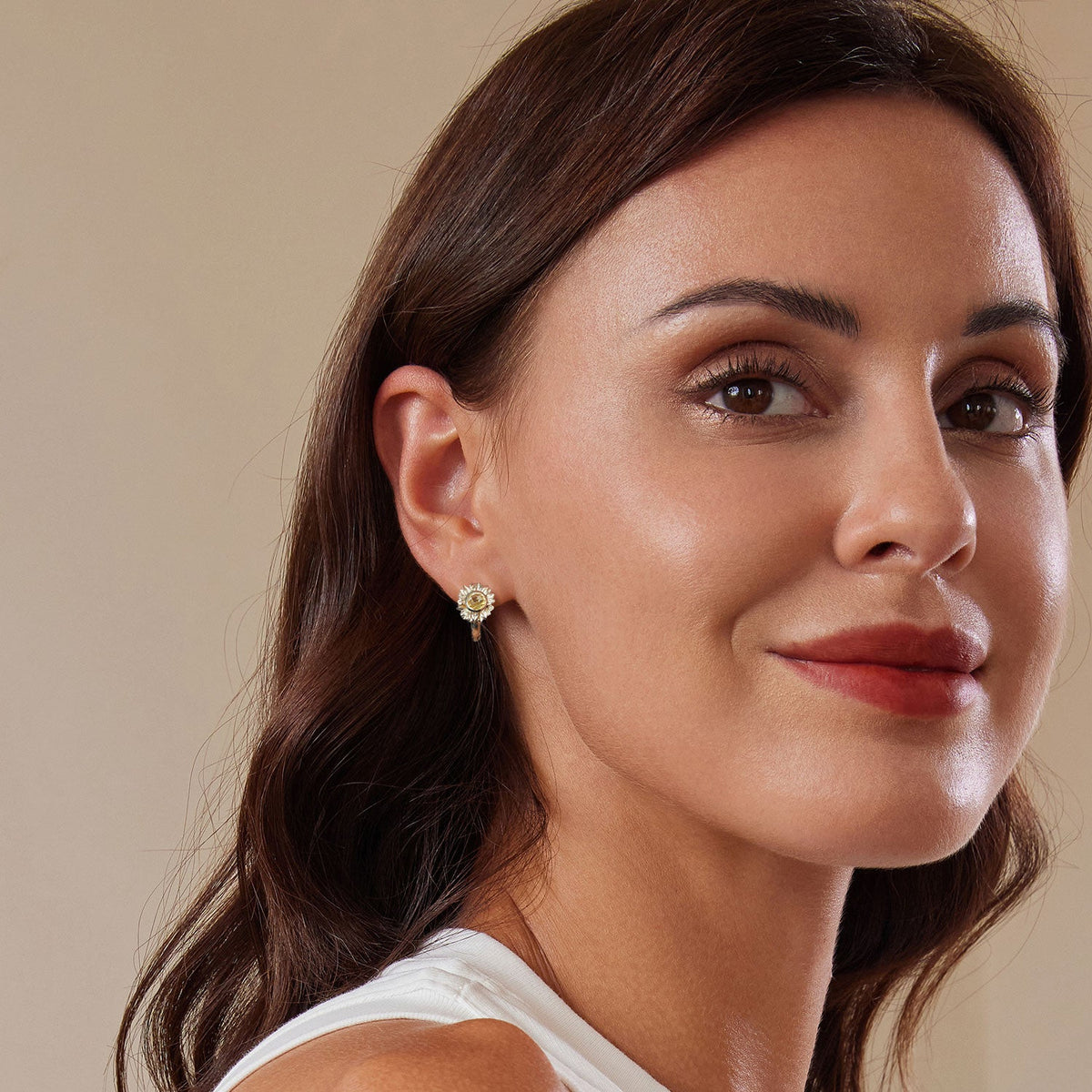 Sterling Silver Transparent Glass Earrings