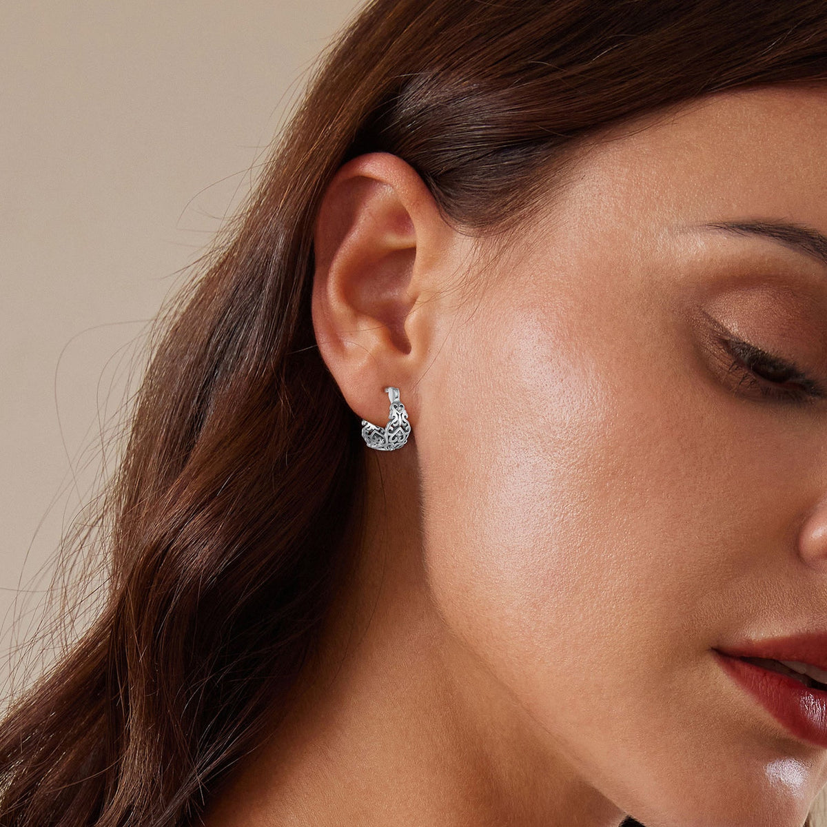 Sterling Silver Pavé Cubic Zirconia Earrings