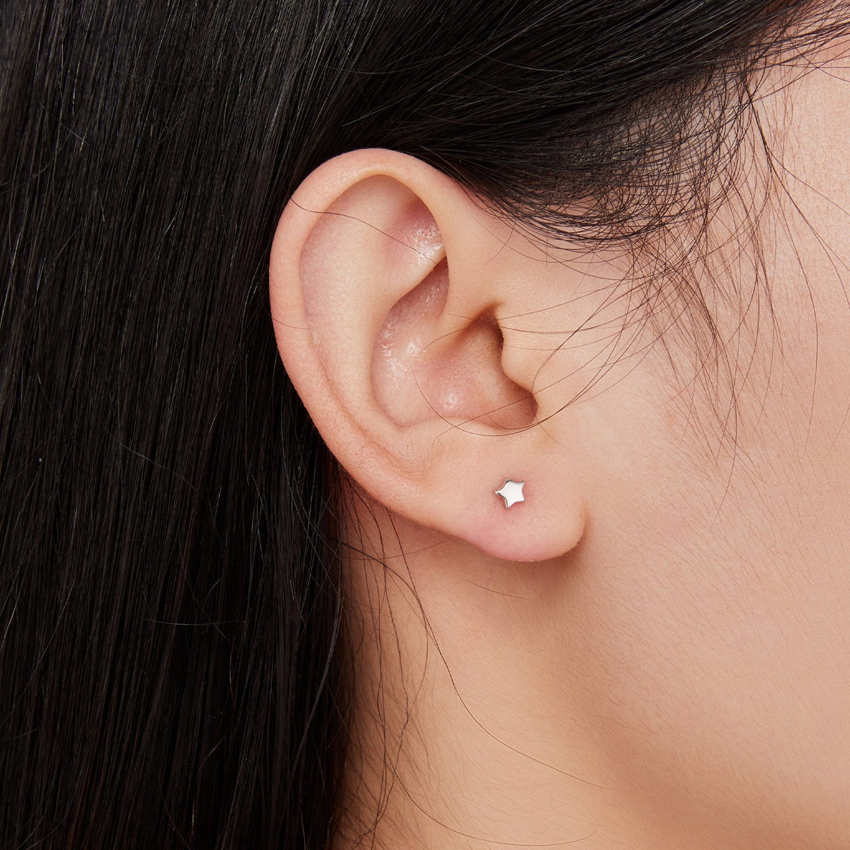 Sterling Silver Platinum Plated Earrings