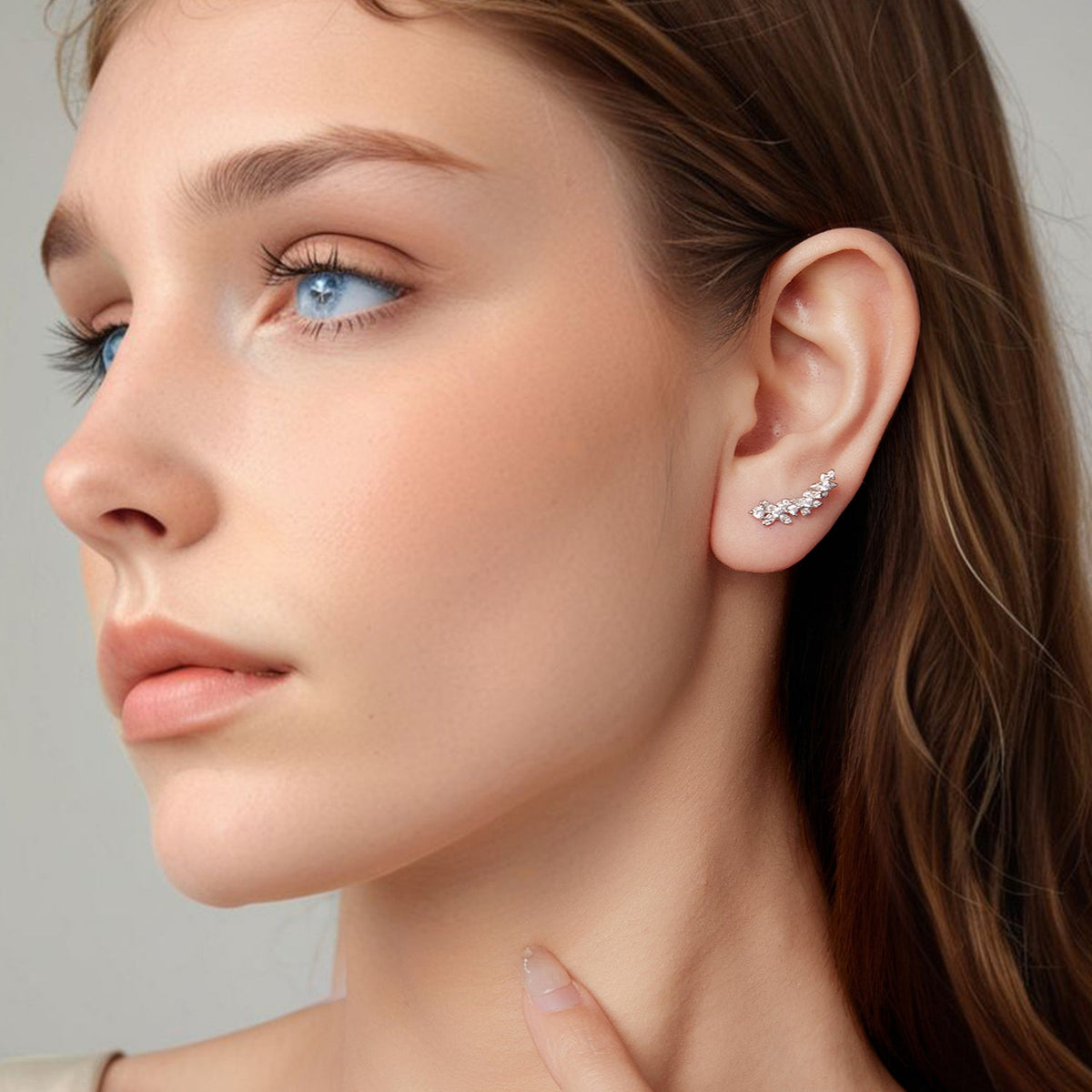 Sterling Silver Cubic Zirconia Pavé Drop Earrings