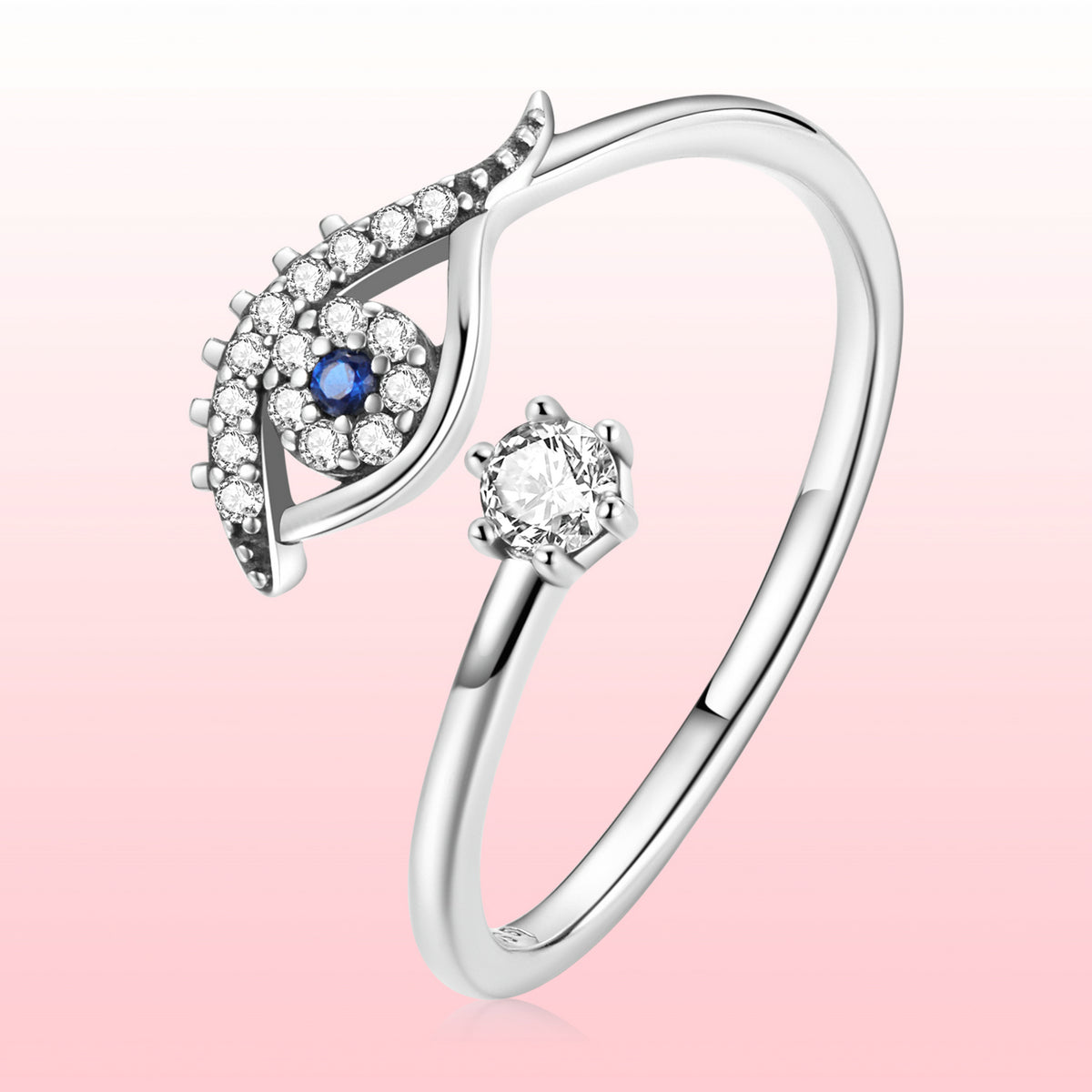 Sterling Silver Pavé Cubic Zirconia Ring