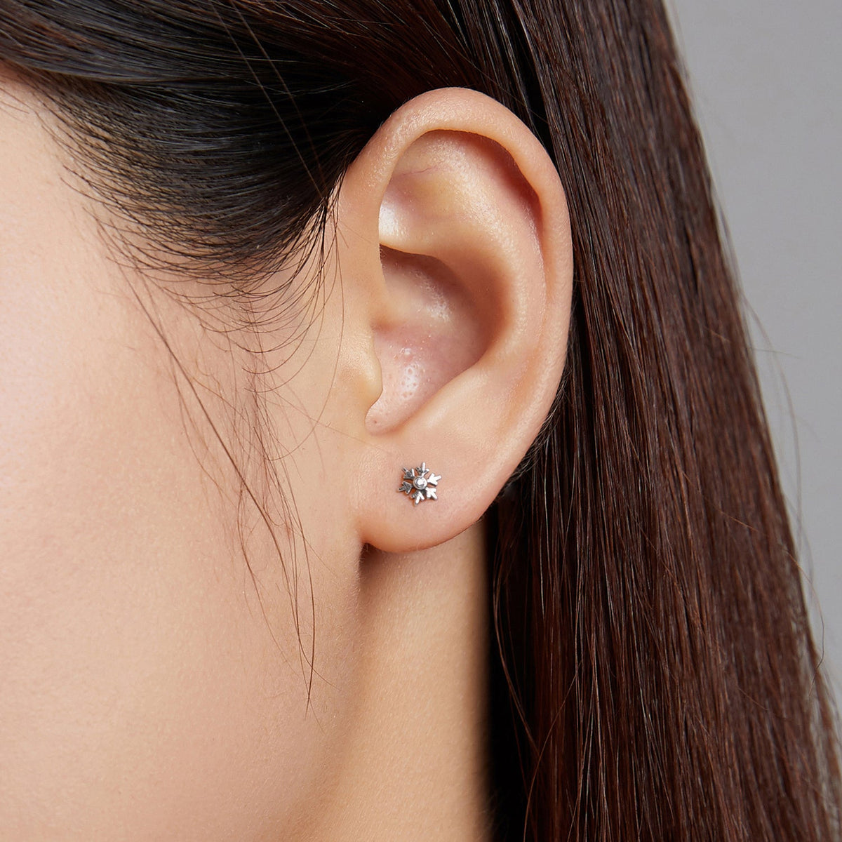 Sterling Silver Oxidized Pavé CZ Earrings