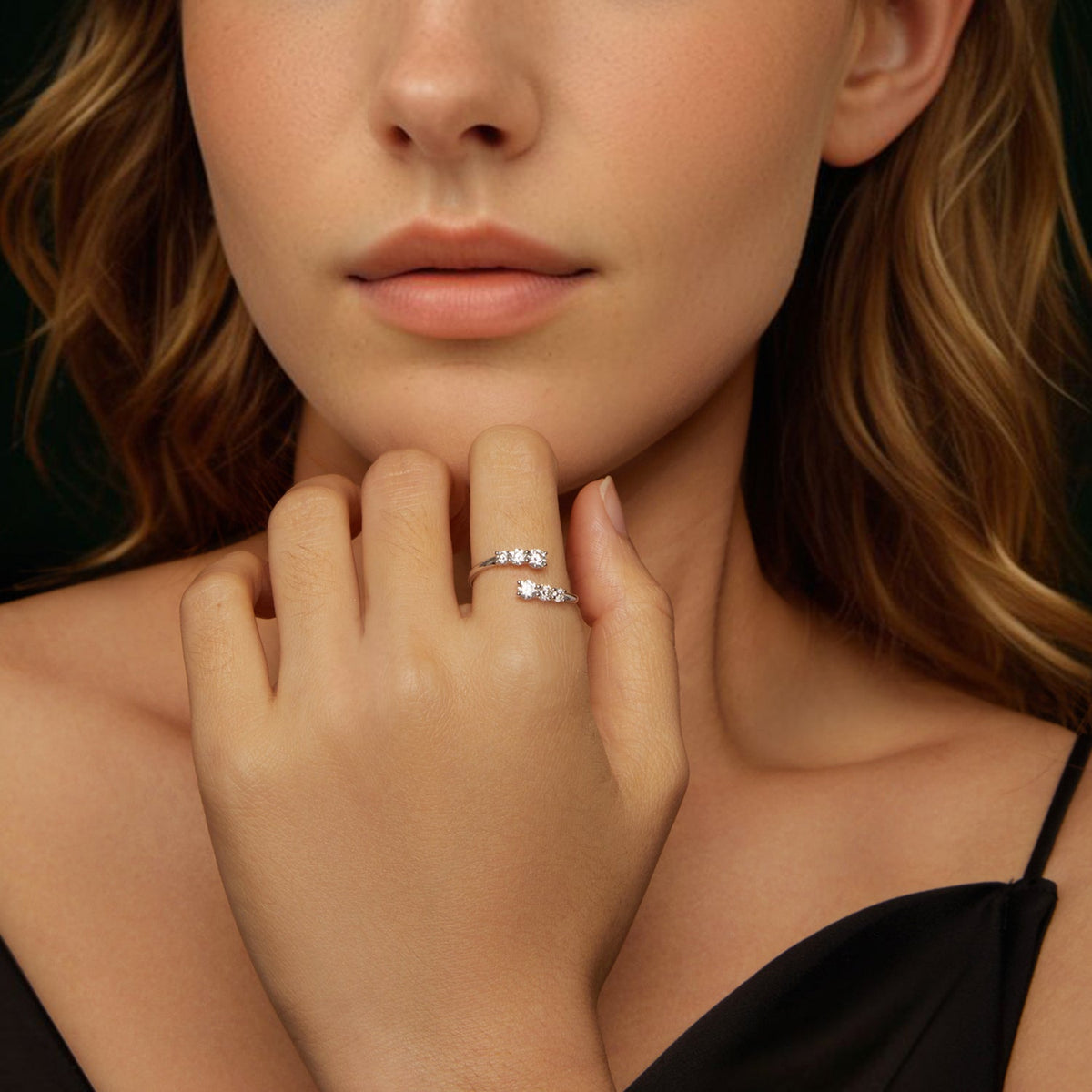 Sterling Silver Moissanite Ring