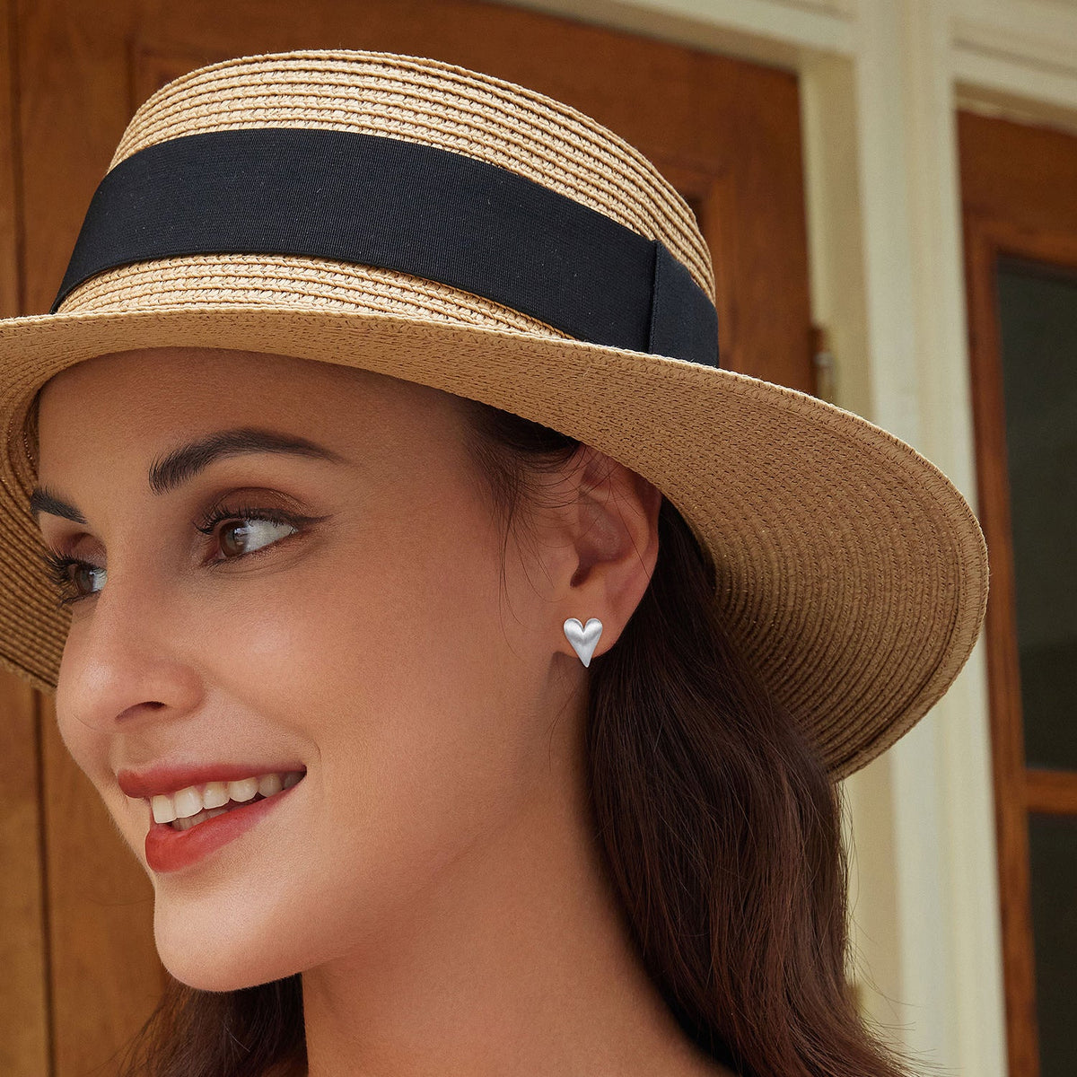 Sterling Silver Platinum Plated Earrings