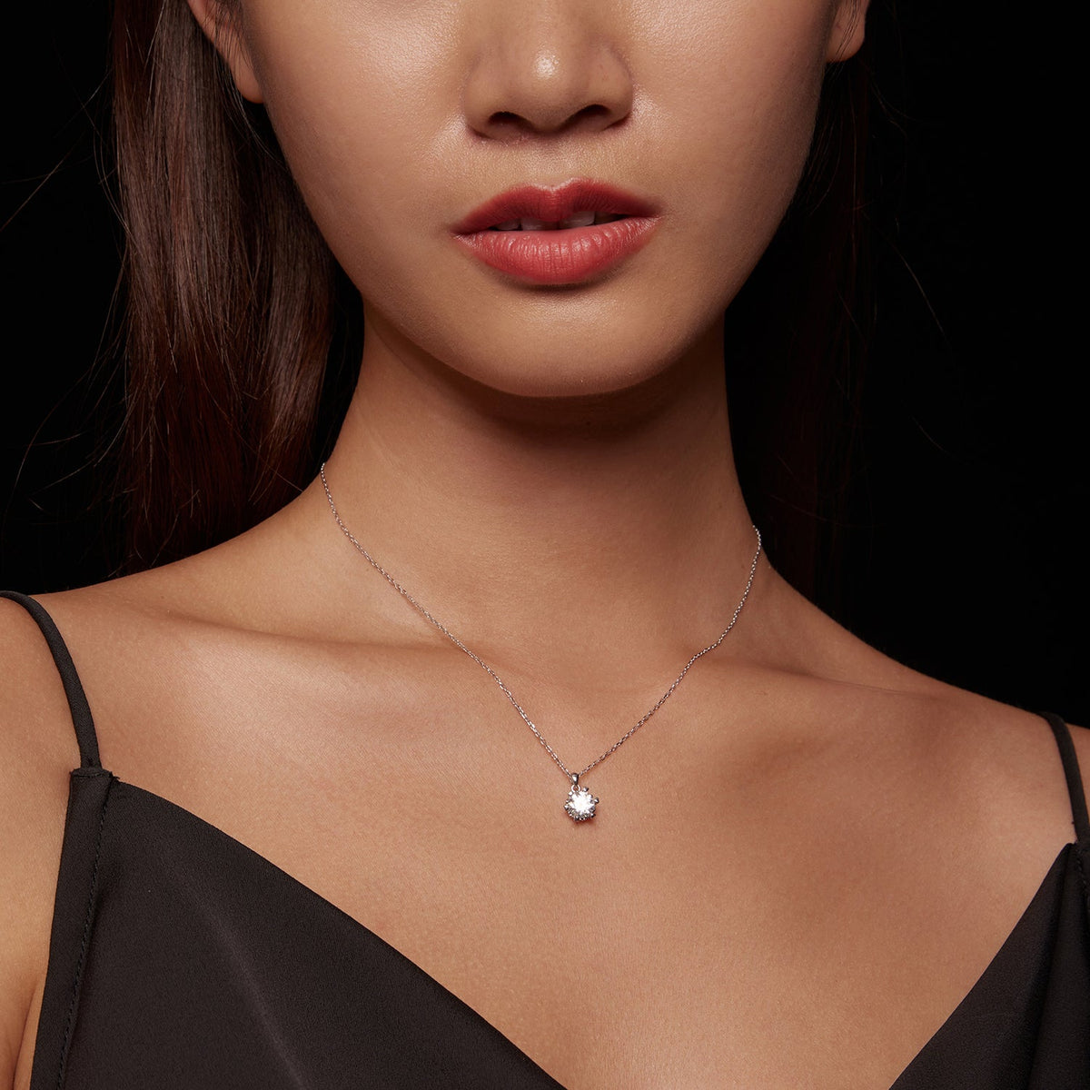 Sterling Silver Moissanite Necklace